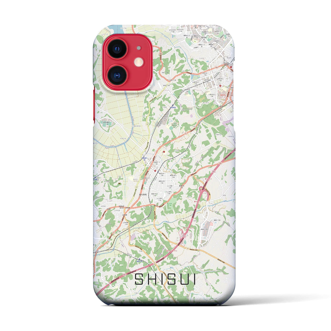 【酒々井(千葉県)】地図柄iPhoneケース(バックカバータイプ)