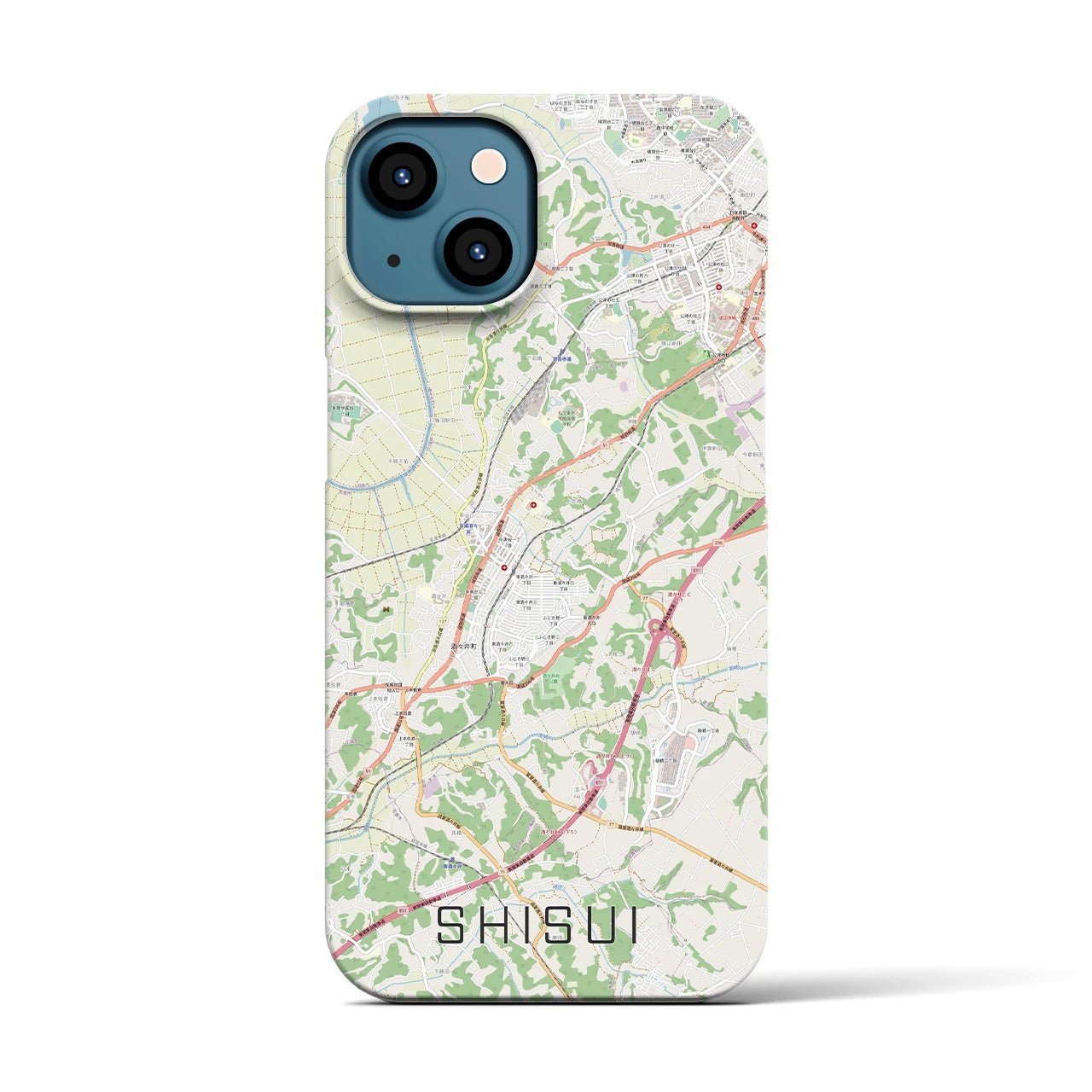 【酒々井(千葉県)】地図柄iPhoneケース(バックカバータイプ)