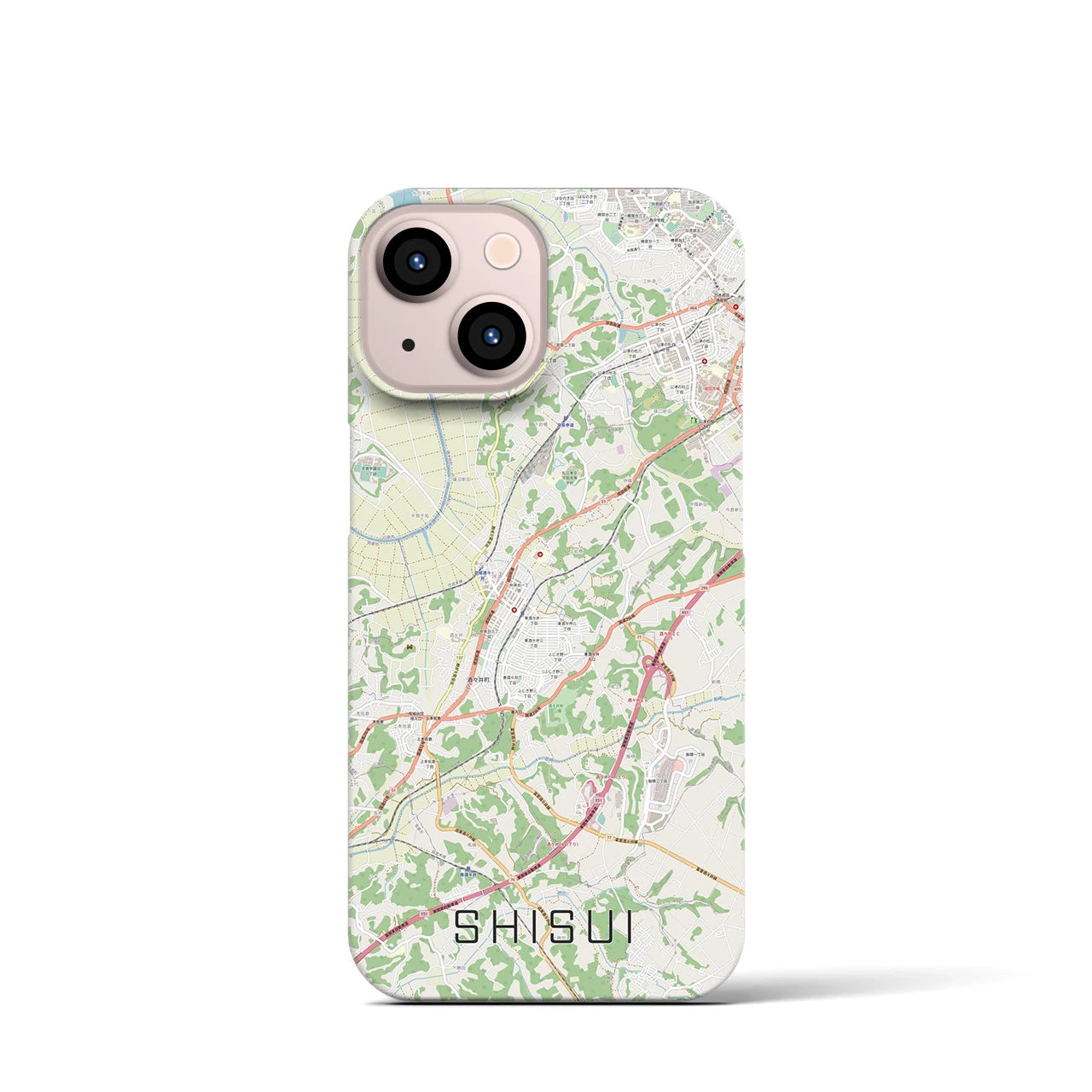 【酒々井(千葉県)】地図柄iPhoneケース(バックカバータイプ)