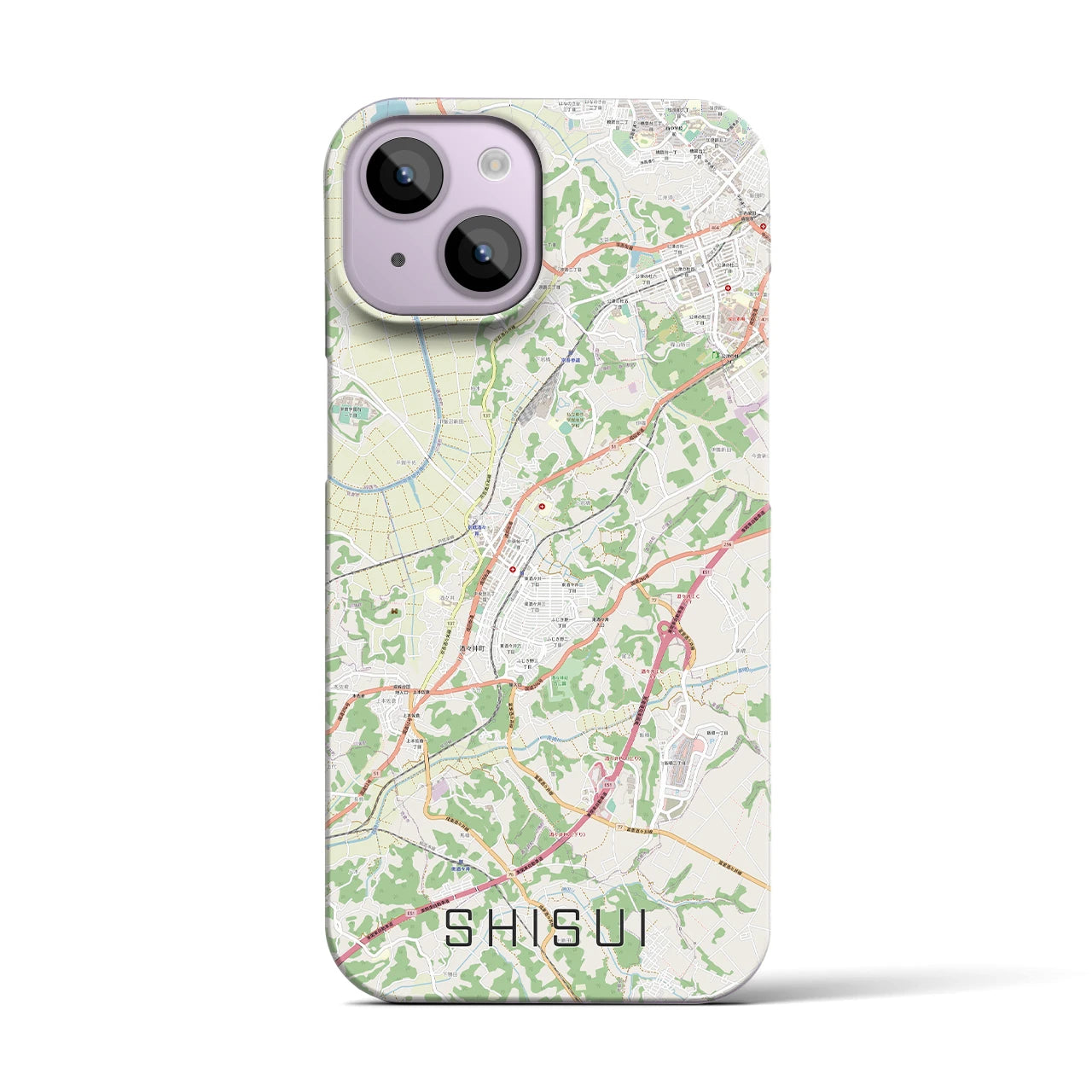 【酒々井(千葉県)】地図柄iPhoneケース(バックカバータイプ)