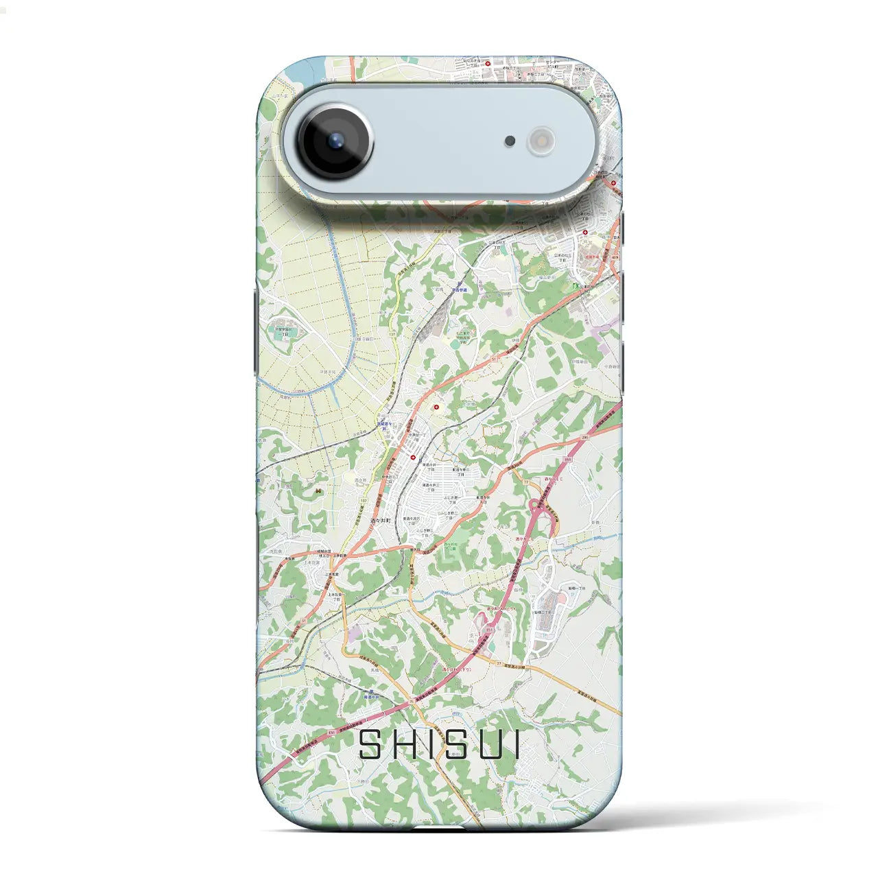 【酒々井(千葉県)】地図柄iPhoneケース(バックカバータイプ)ブラック・iPhone 17 Pro Max 用