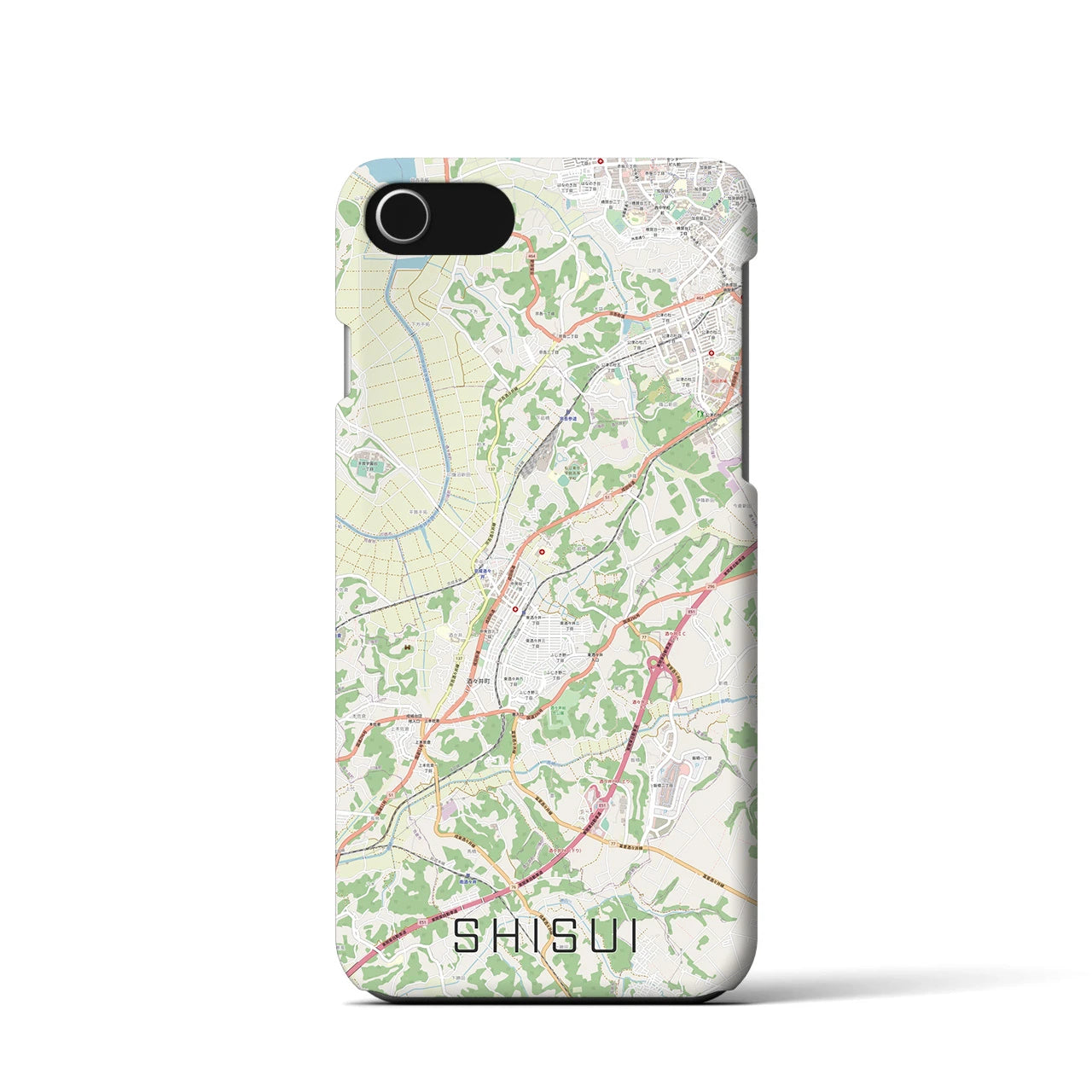 【酒々井(千葉県)】地図柄iPhoneケース(バックカバータイプ)