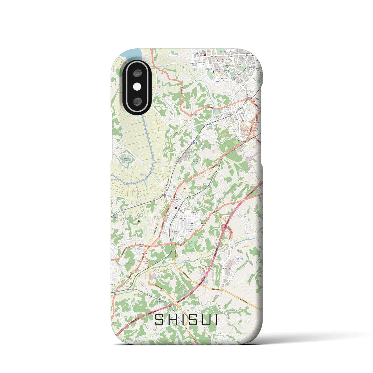【酒々井(千葉県)】地図柄iPhoneケース(バックカバータイプ)