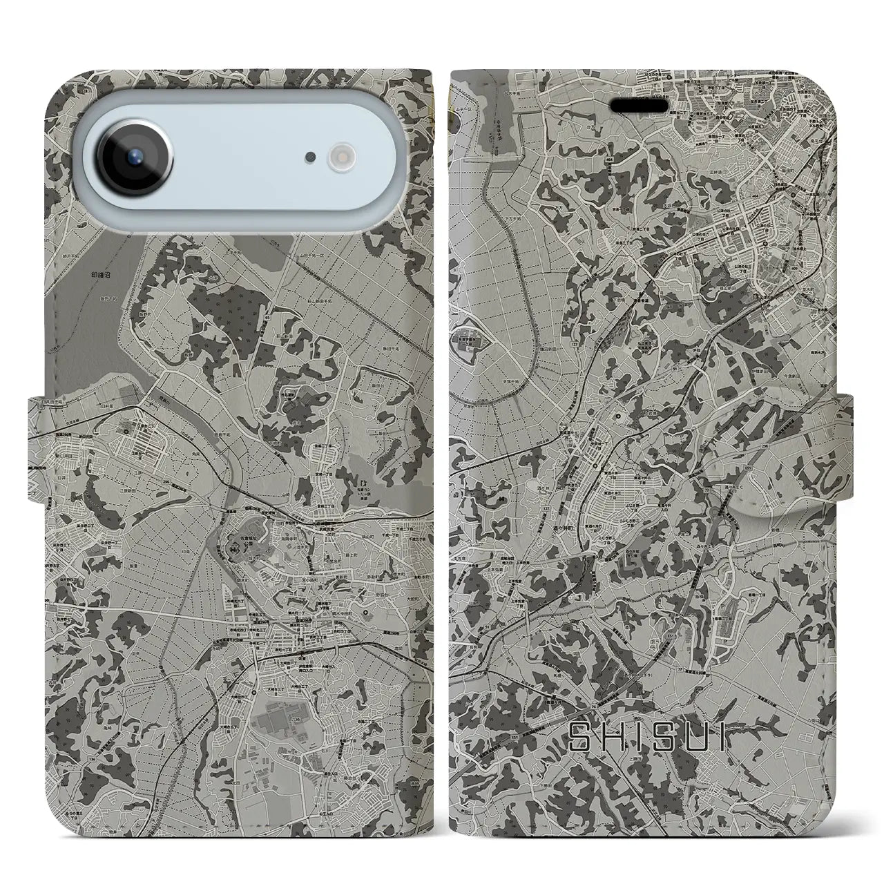 【酒々井(千葉県)】地図柄iPhoneケース(手帳タイプ)