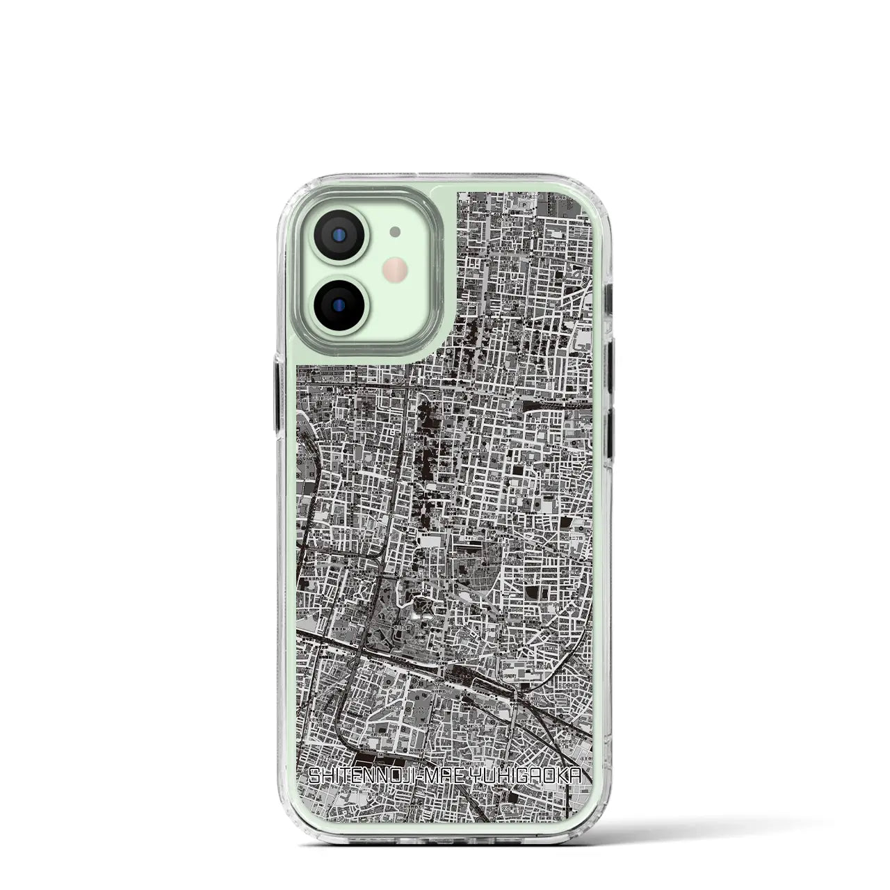 【四天王寺前夕陽ヶ丘(大阪府)】地図柄iPhoneケース(MagSafeタイプ)