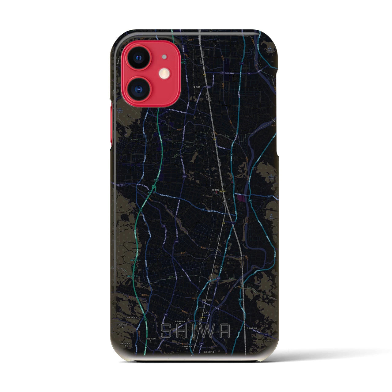 【紫波(岩手県)】地図柄iPhoneケース(バックカバータイプ)