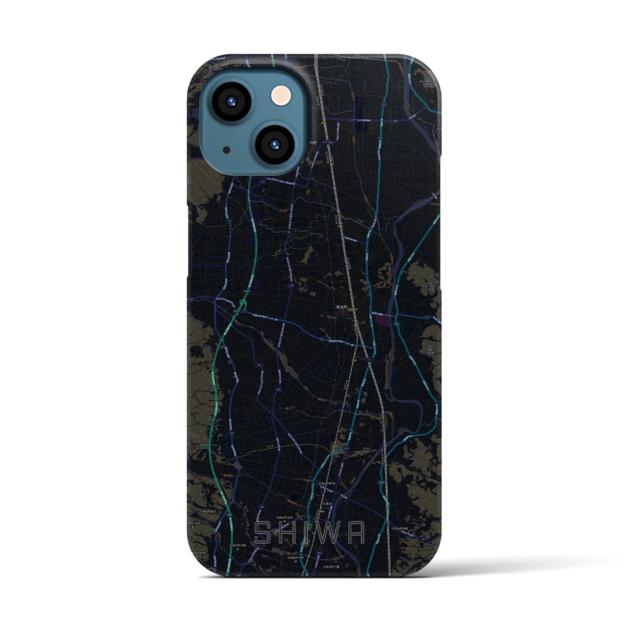 【紫波(岩手県)】地図柄iPhoneケース(バックカバータイプ)