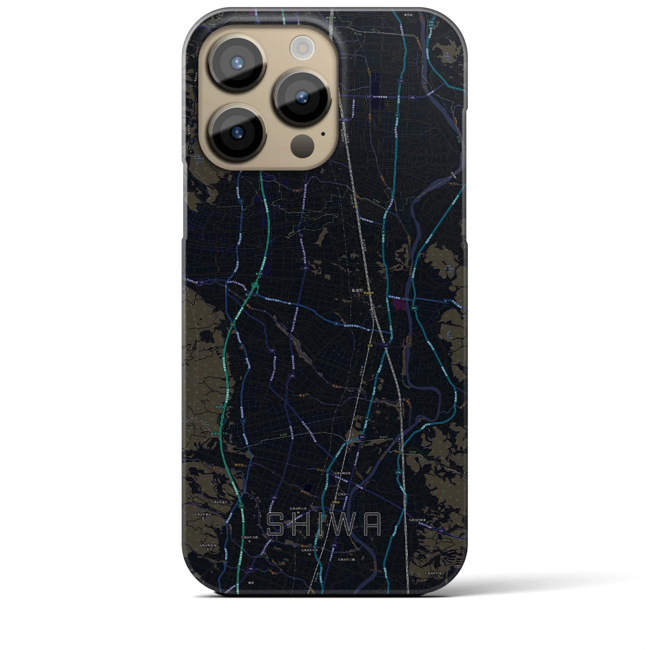 【紫波(岩手県)】地図柄iPhoneケース(バックカバータイプ)