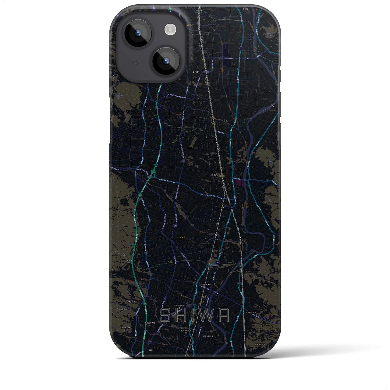 【紫波(岩手県)】地図柄iPhoneケース(バックカバータイプ)