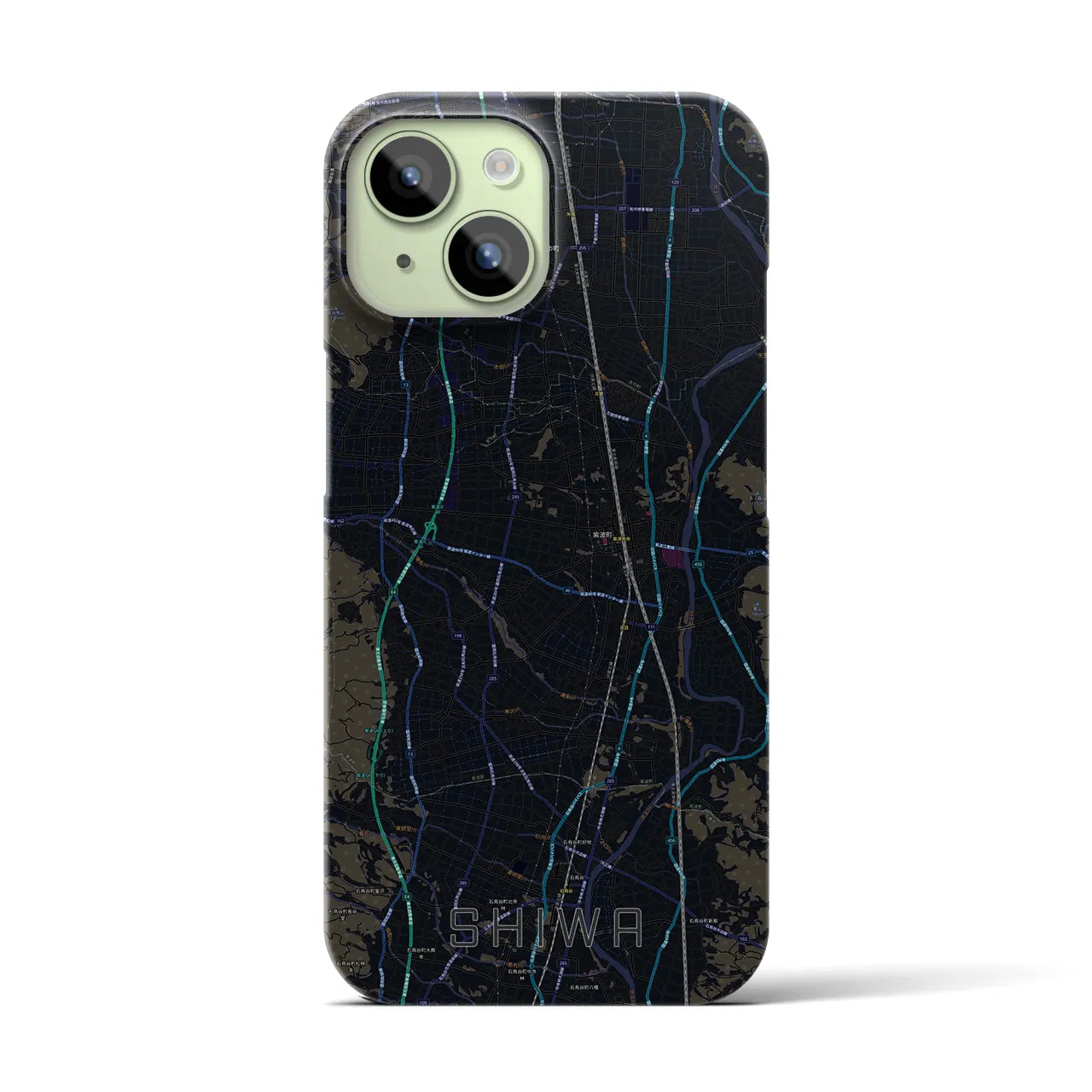 【紫波(岩手県)】地図柄iPhoneケース(バックカバータイプ)