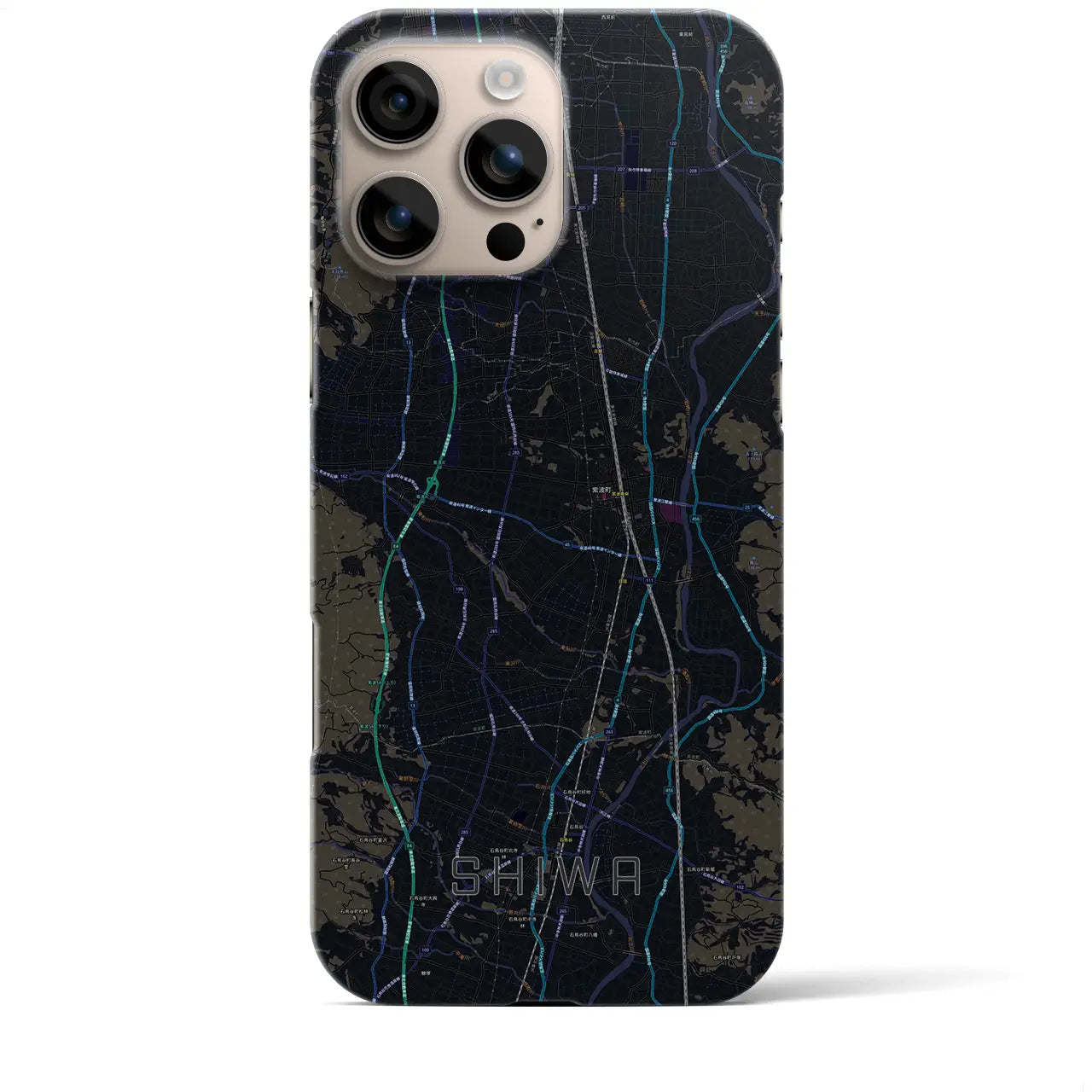 【紫波(岩手県)】地図柄iPhoneケース(バックカバータイプ)