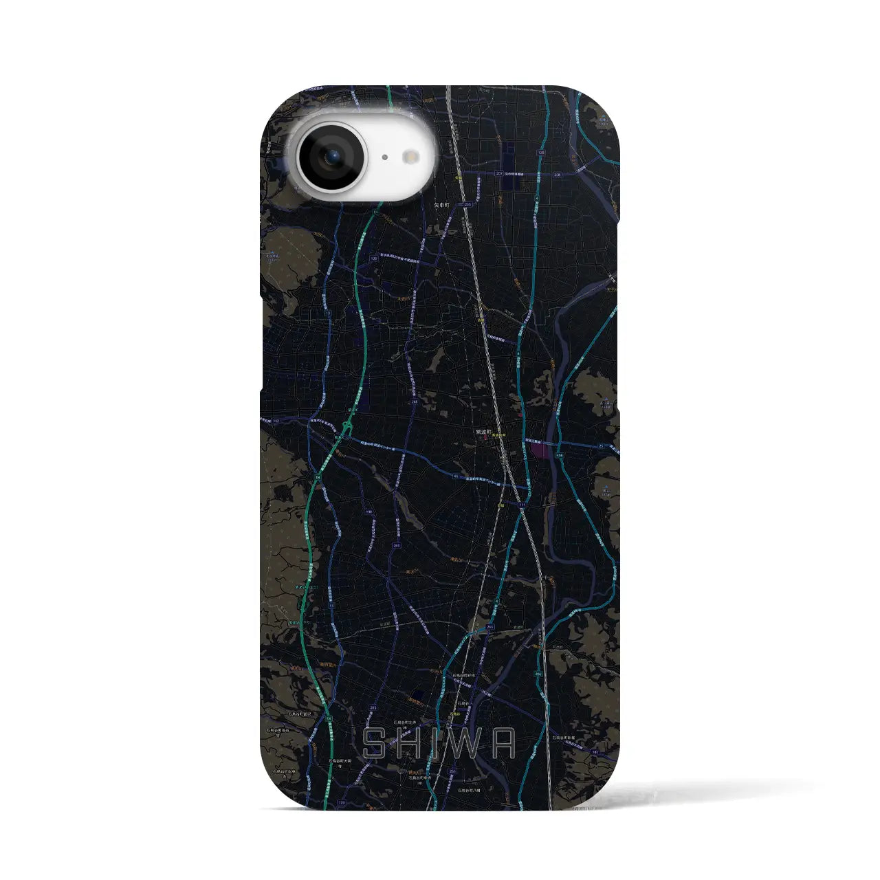 【紫波(岩手県)】地図柄iPhoneケース(バックカバータイプ)