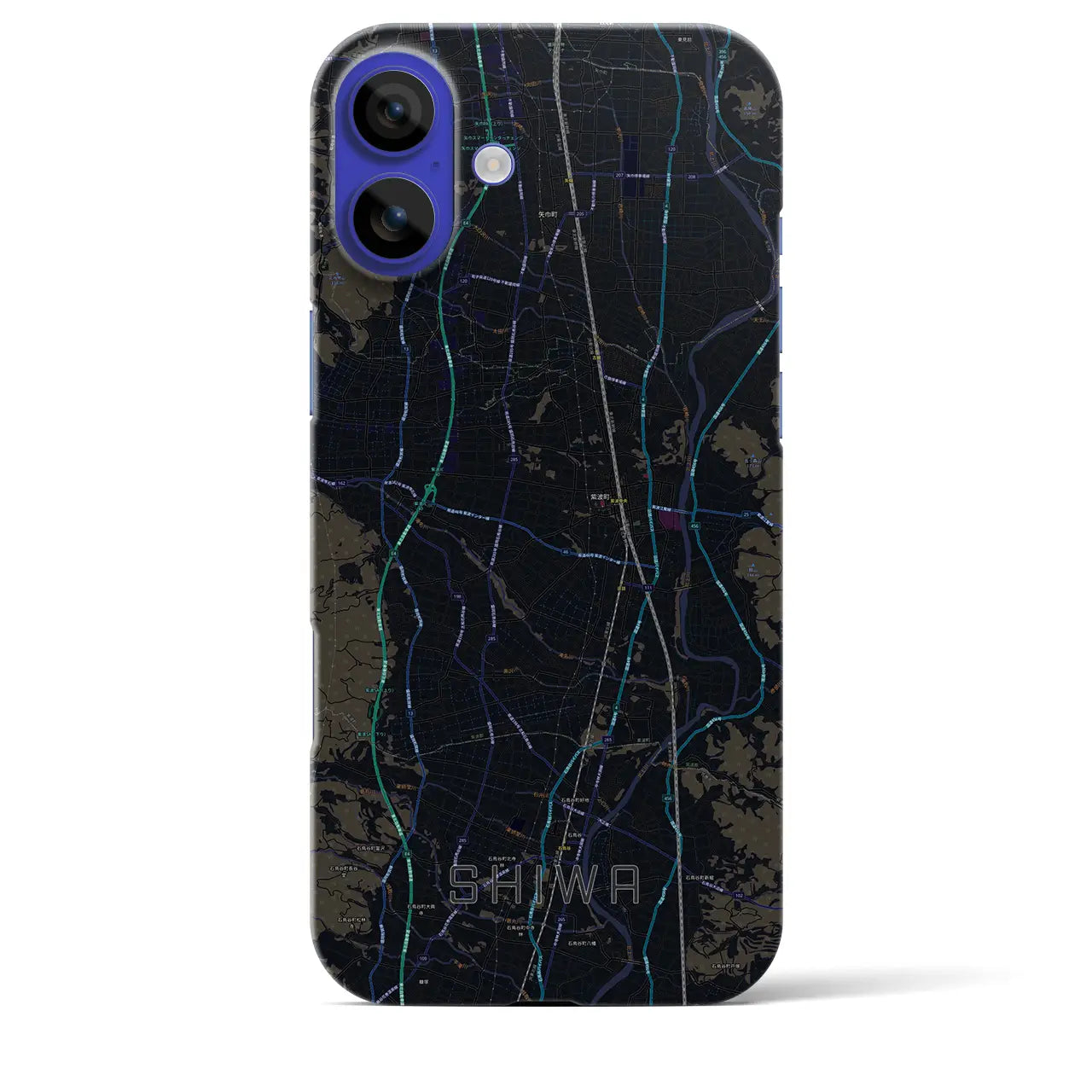 【紫波(岩手県)】地図柄iPhoneケース(バックカバータイプ)