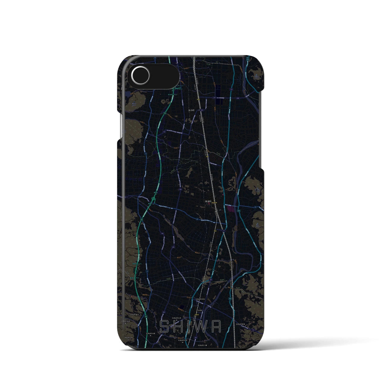 【紫波(岩手県)】地図柄iPhoneケース(バックカバータイプ)