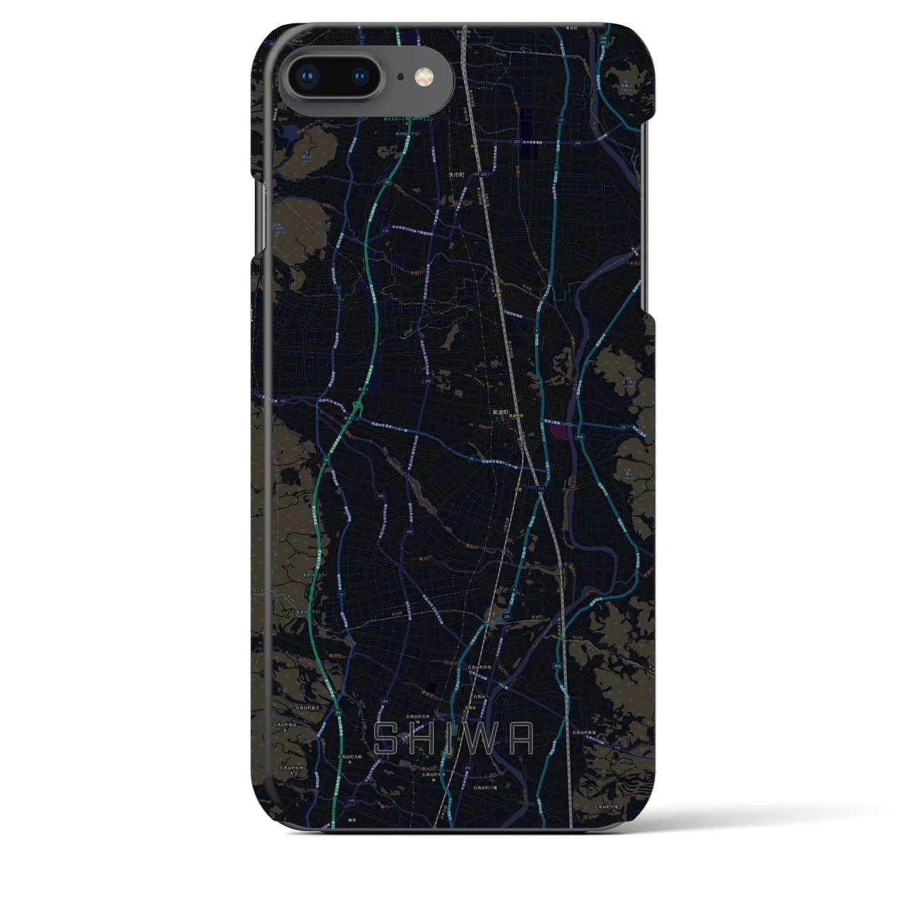 【紫波(岩手県)】地図柄iPhoneケース(バックカバータイプ)