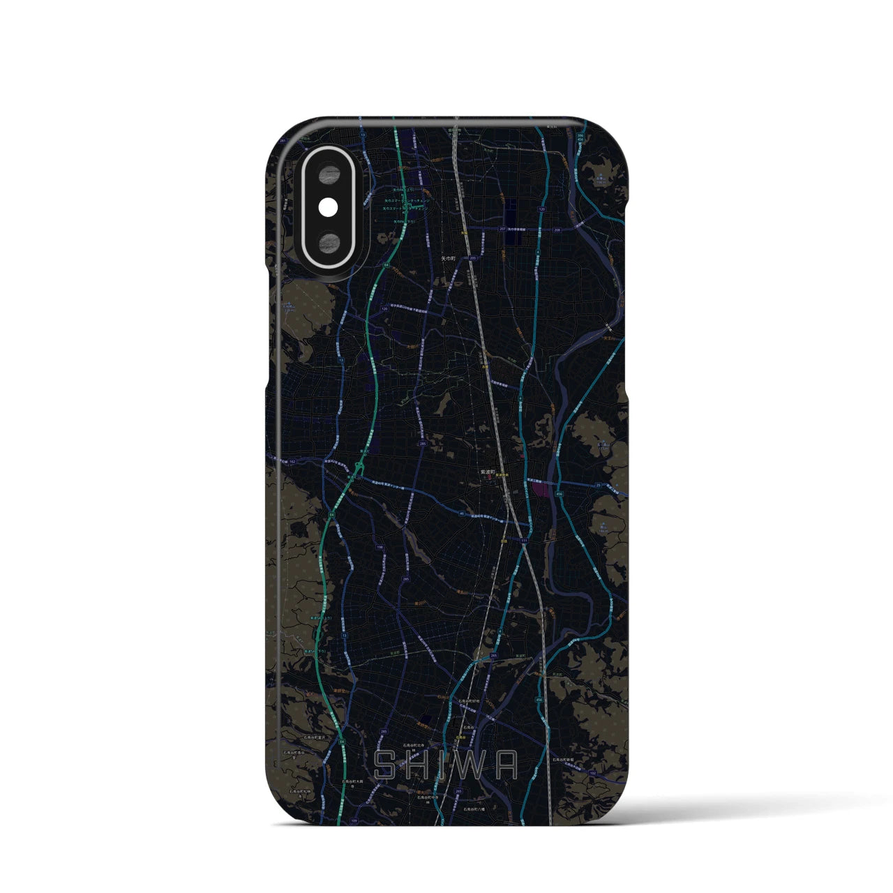 【紫波(岩手県)】地図柄iPhoneケース(バックカバータイプ)