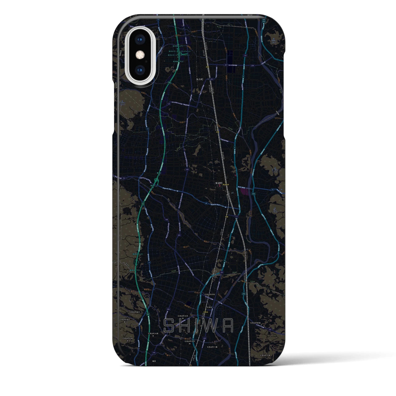 【紫波(岩手県)】地図柄iPhoneケース(バックカバータイプ)