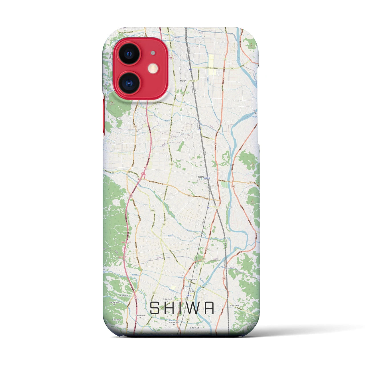 【紫波(岩手県)】地図柄iPhoneケース(バックカバータイプ)