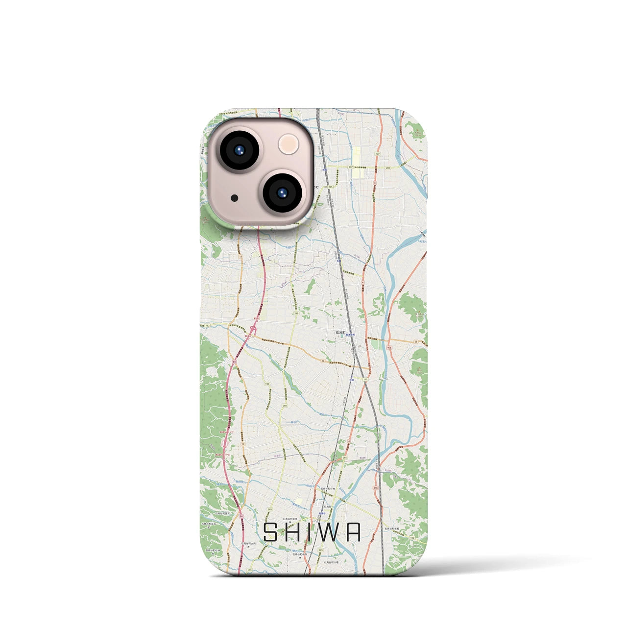 【紫波(岩手県)】地図柄iPhoneケース(バックカバータイプ)