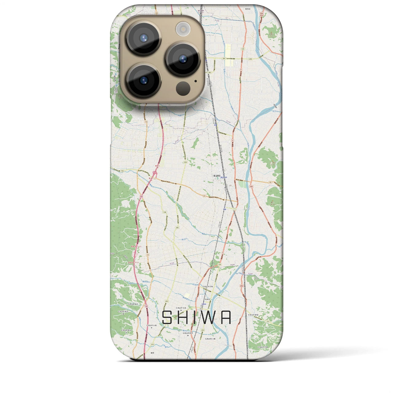 【紫波(岩手県)】地図柄iPhoneケース(バックカバータイプ)
