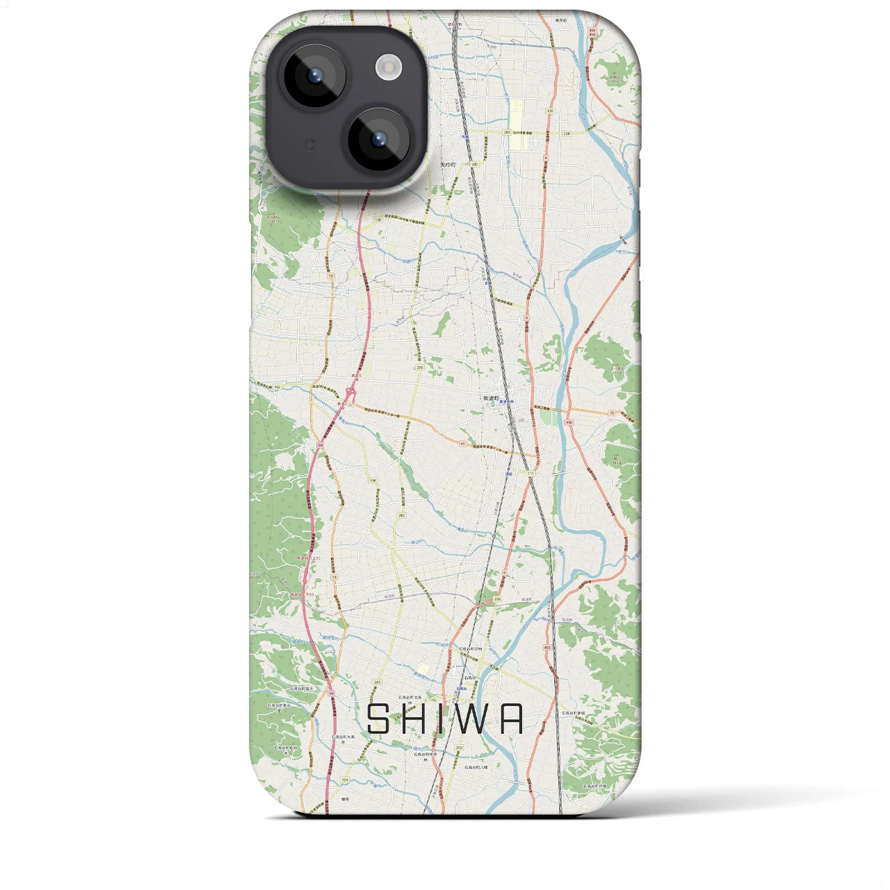 【紫波(岩手県)】地図柄iPhoneケース(バックカバータイプ)