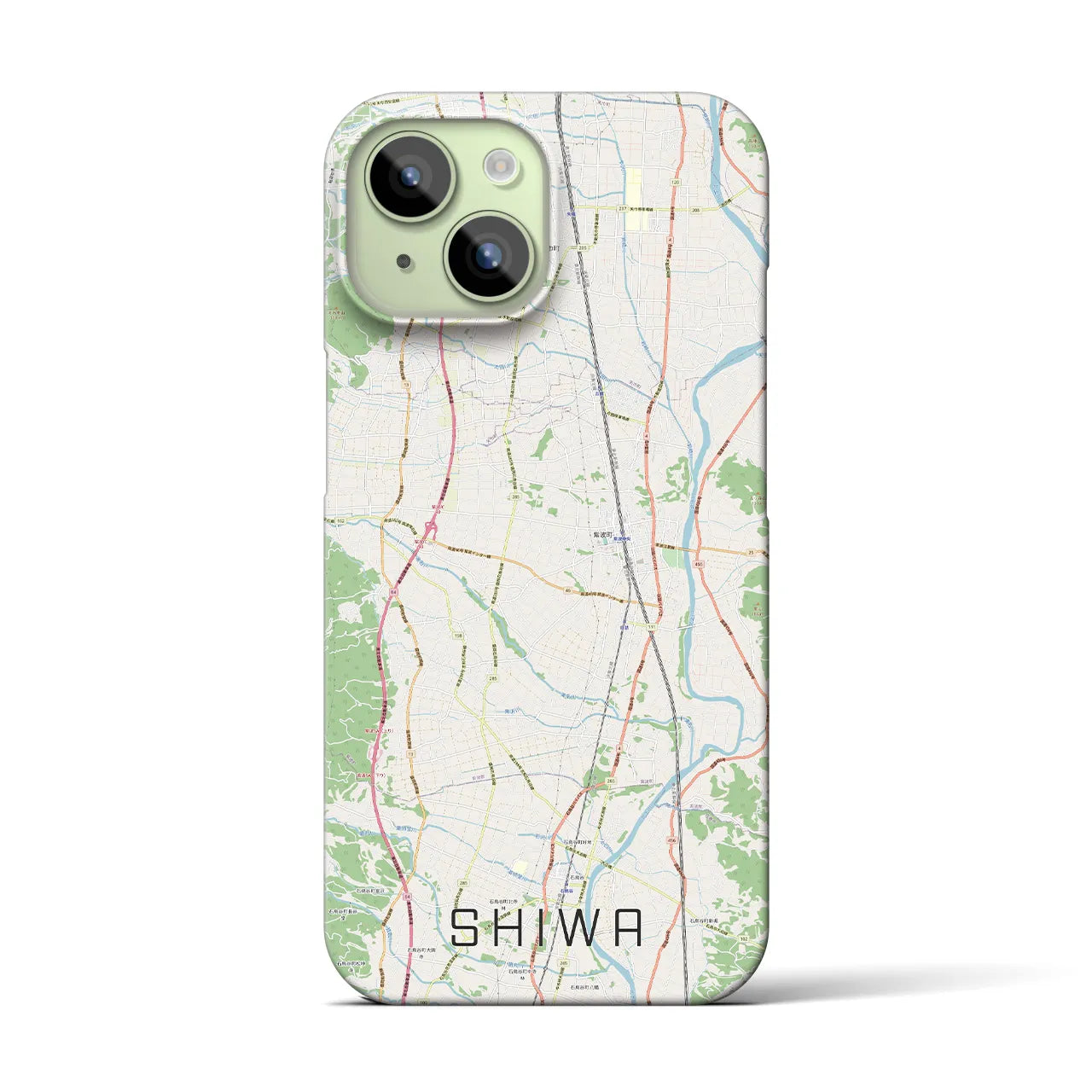 【紫波(岩手県)】地図柄iPhoneケース(バックカバータイプ)