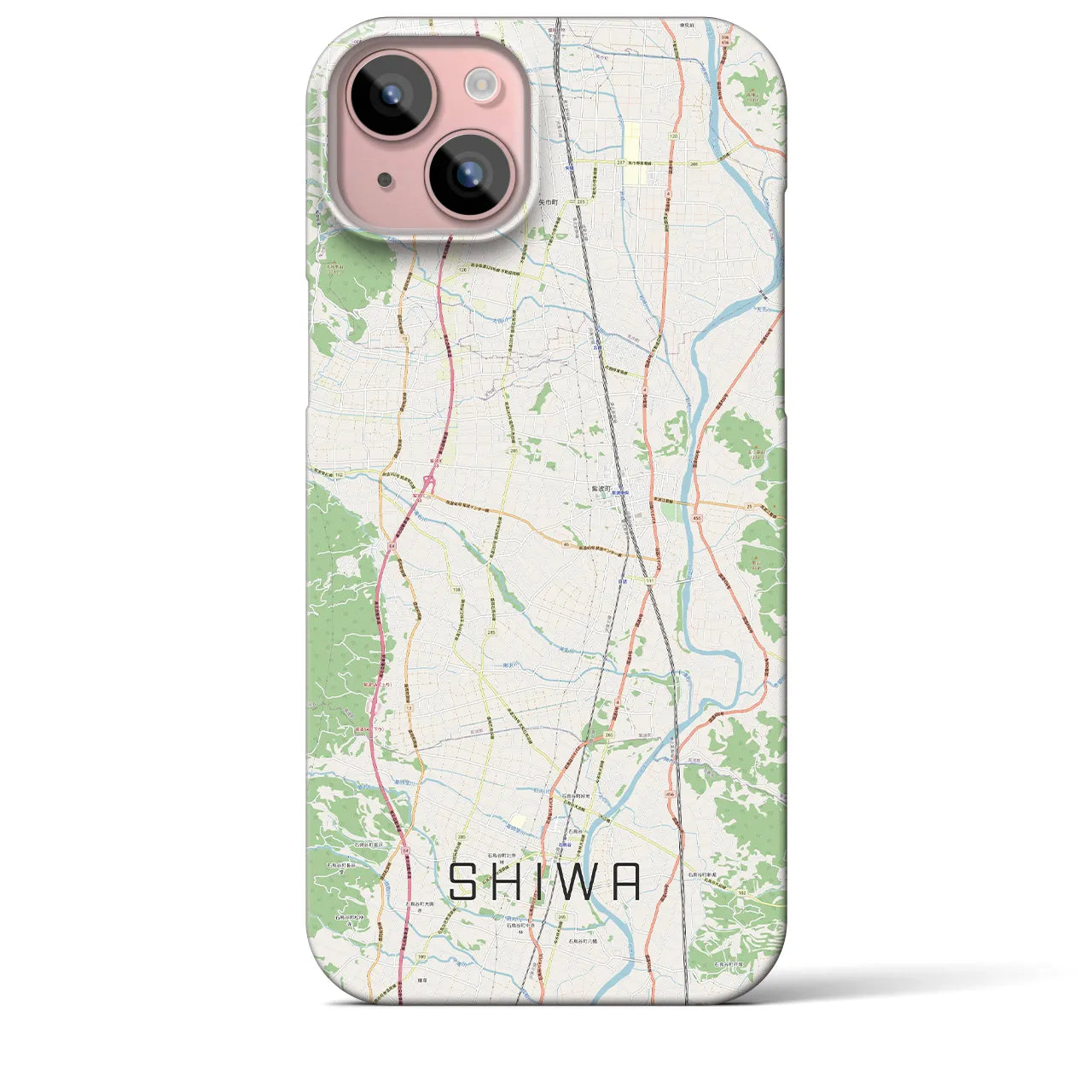 【紫波(岩手県)】地図柄iPhoneケース(バックカバータイプ)