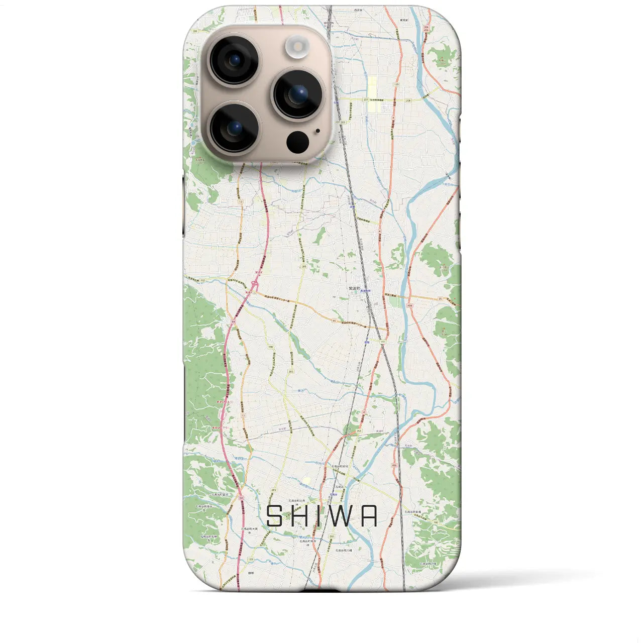 【紫波(岩手県)】地図柄iPhoneケース(バックカバータイプ)