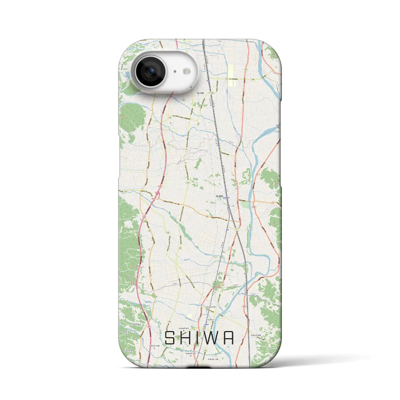 【紫波(岩手県)】地図柄iPhoneケース(バックカバータイプ)