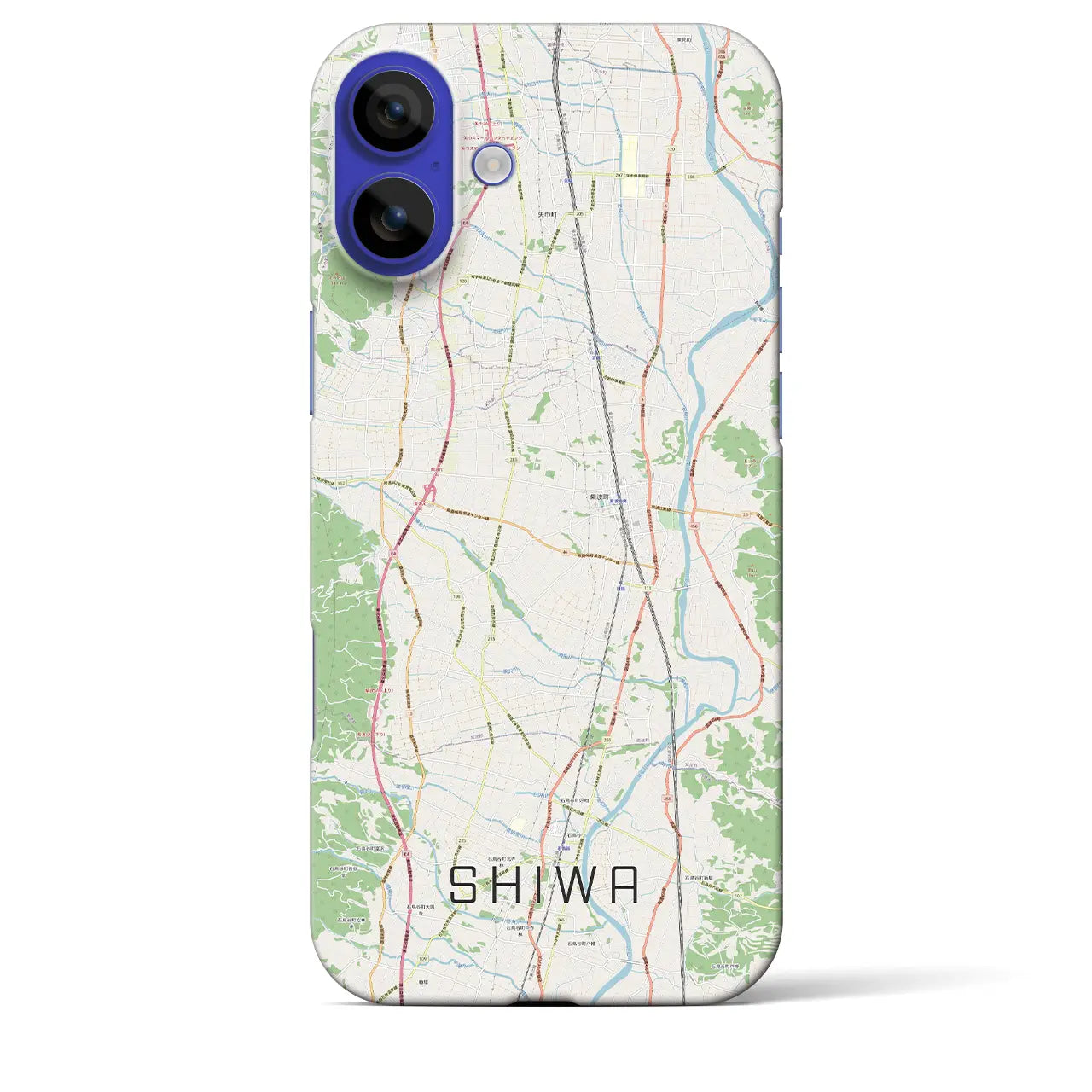 【紫波(岩手県)】地図柄iPhoneケース(バックカバータイプ)ナチュラル・iPhone 16 Pro Max 用