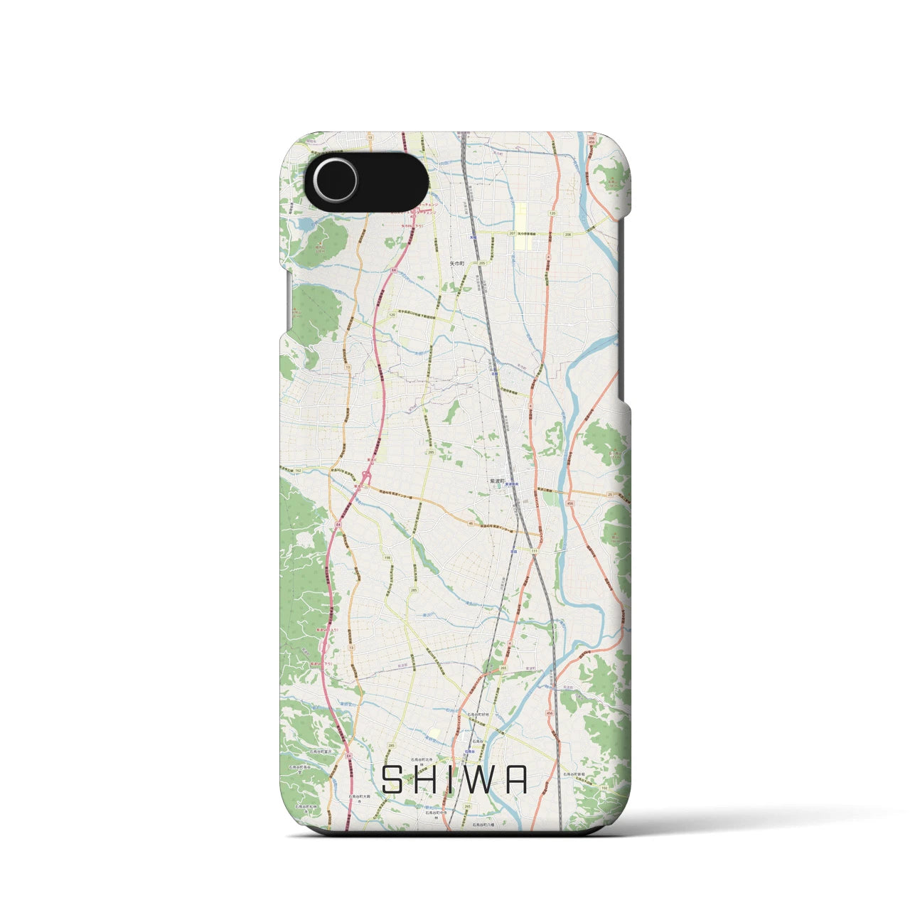 【紫波(岩手県)】地図柄iPhoneケース(バックカバータイプ)