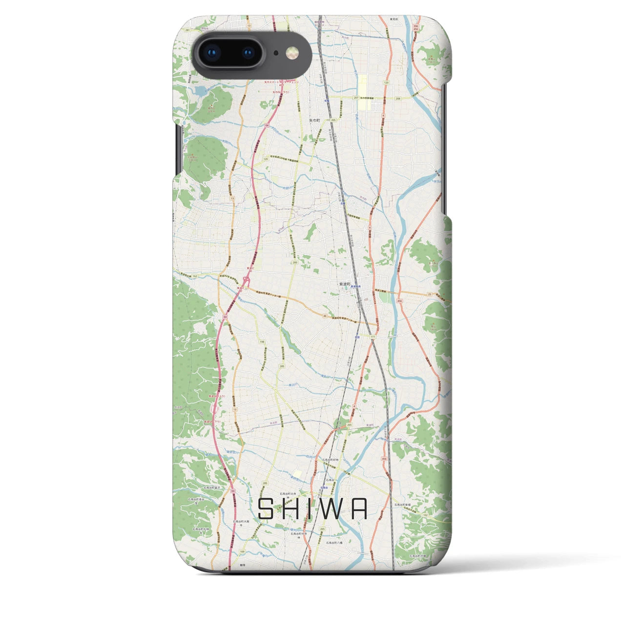 【紫波(岩手県)】地図柄iPhoneケース(バックカバータイプ)