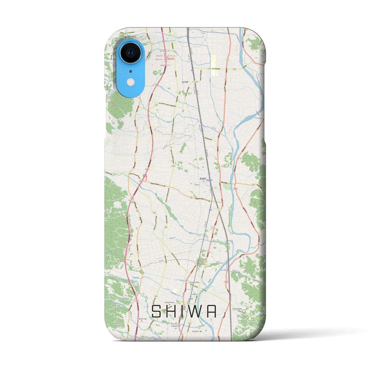 【紫波(岩手県)】地図柄iPhoneケース(バックカバータイプ)