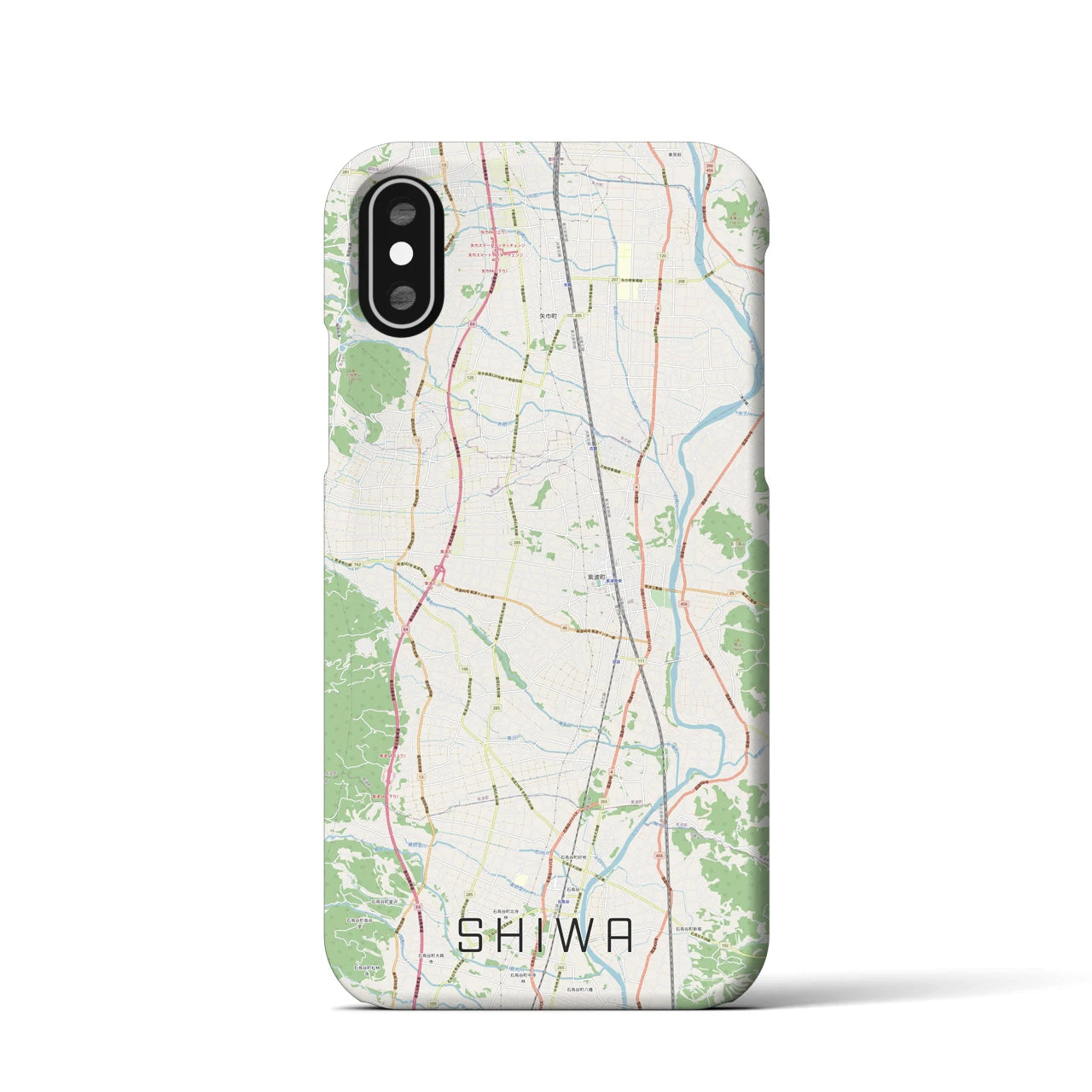 【紫波(岩手県)】地図柄iPhoneケース(バックカバータイプ)