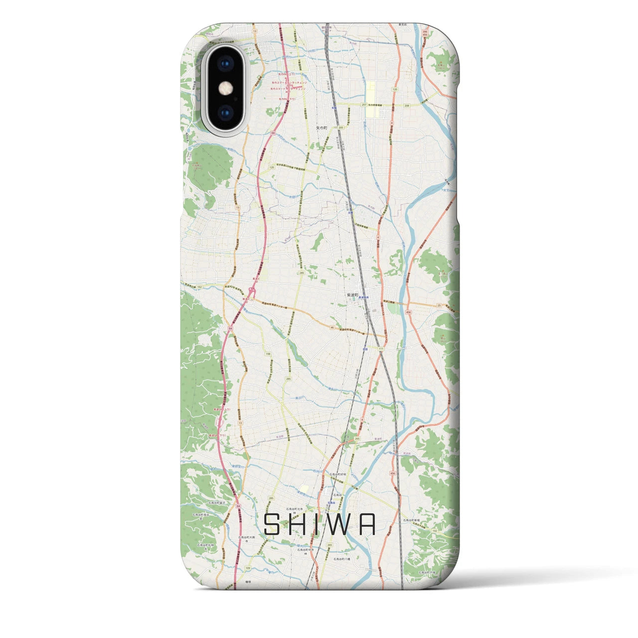 【紫波(岩手県)】地図柄iPhoneケース(バックカバータイプ)