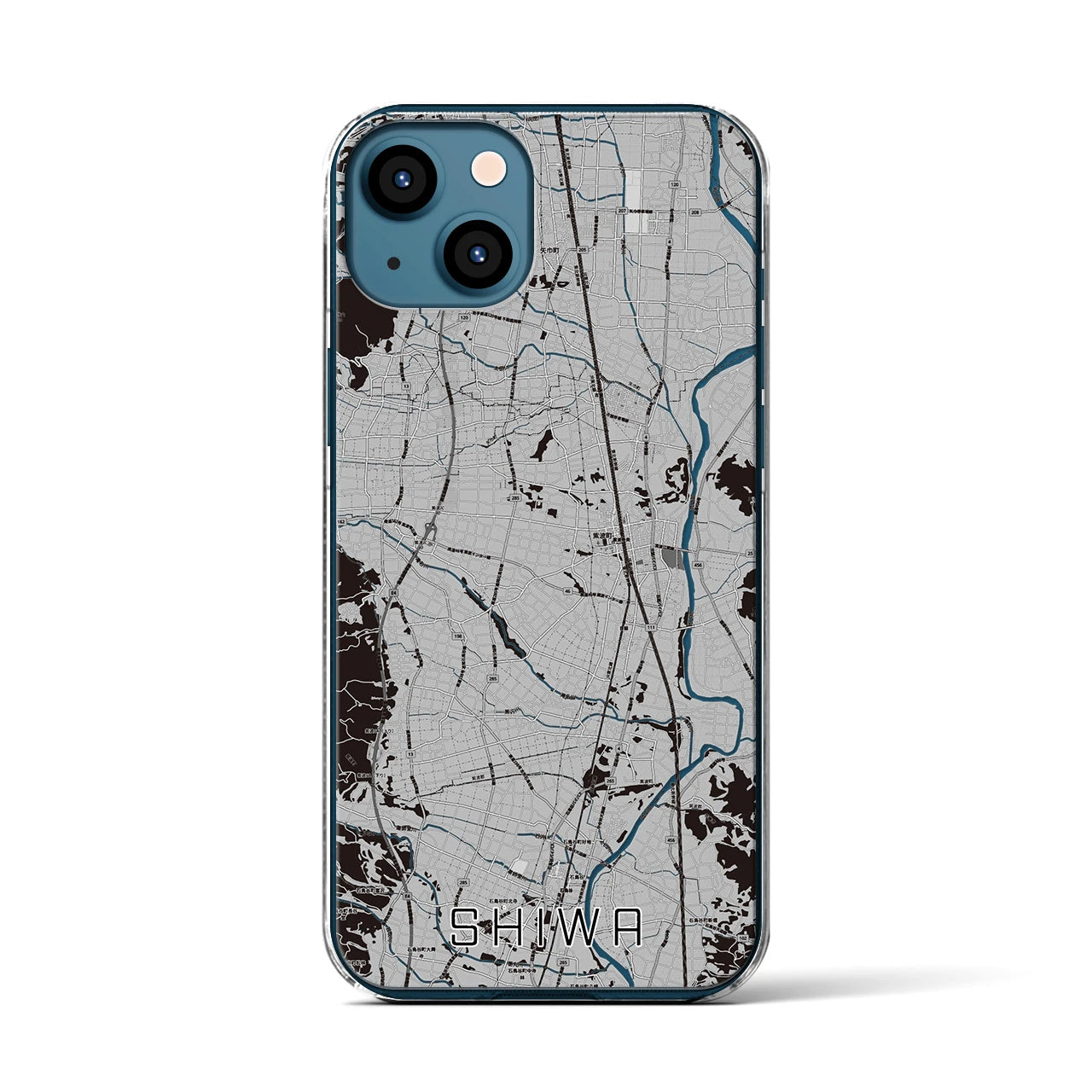 【紫波(岩手県)】地図柄iPhoneケース(クリアタイプ)