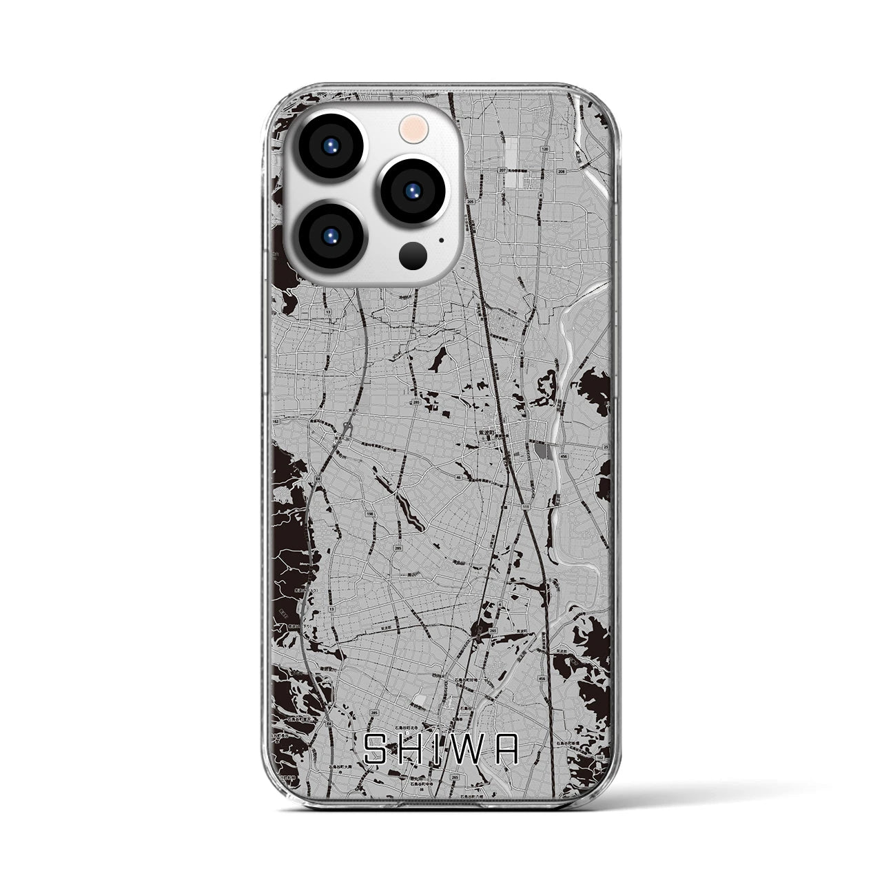 【紫波(岩手県)】地図柄iPhoneケース(クリアタイプ)