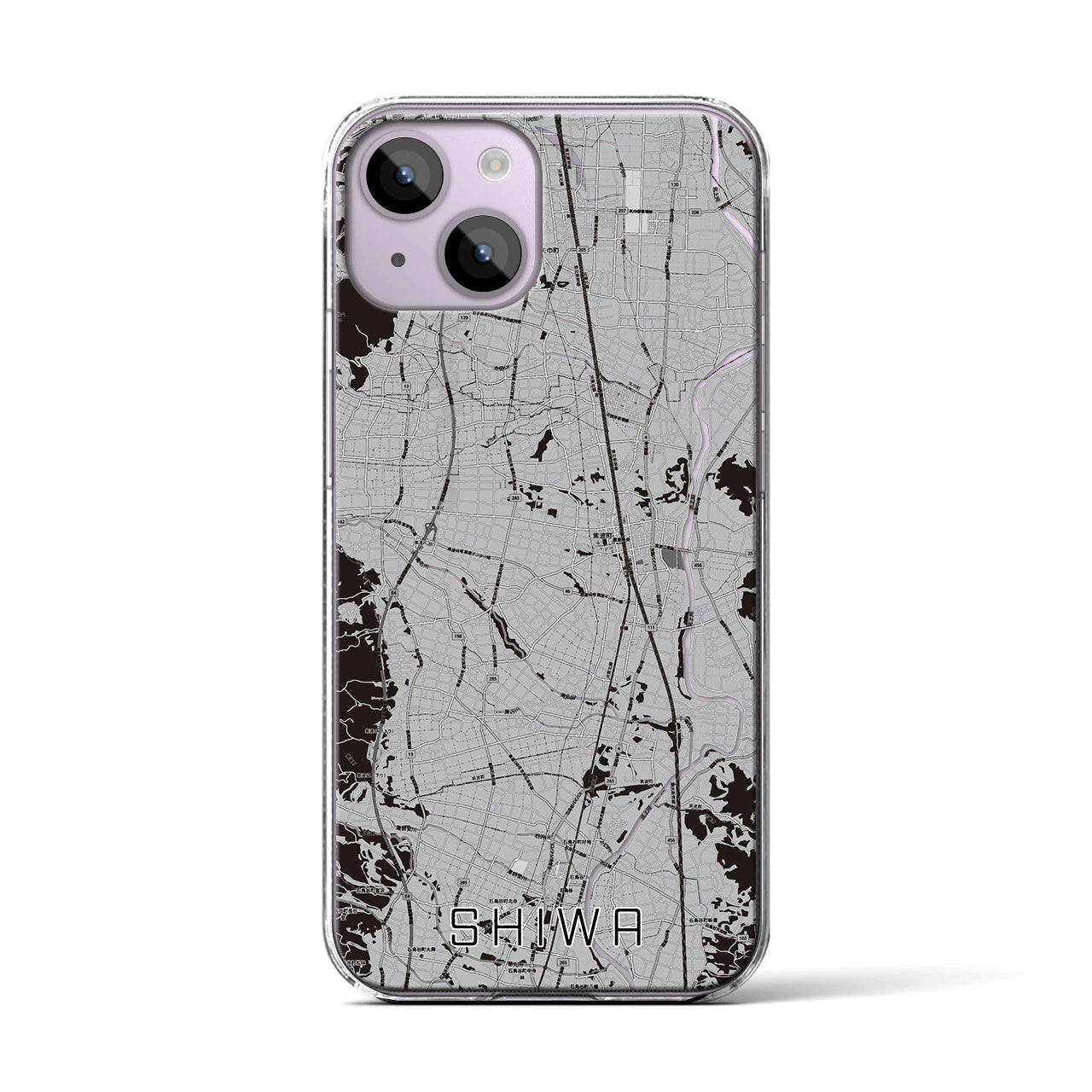 【紫波(岩手県)】地図柄iPhoneケース(クリアタイプ)