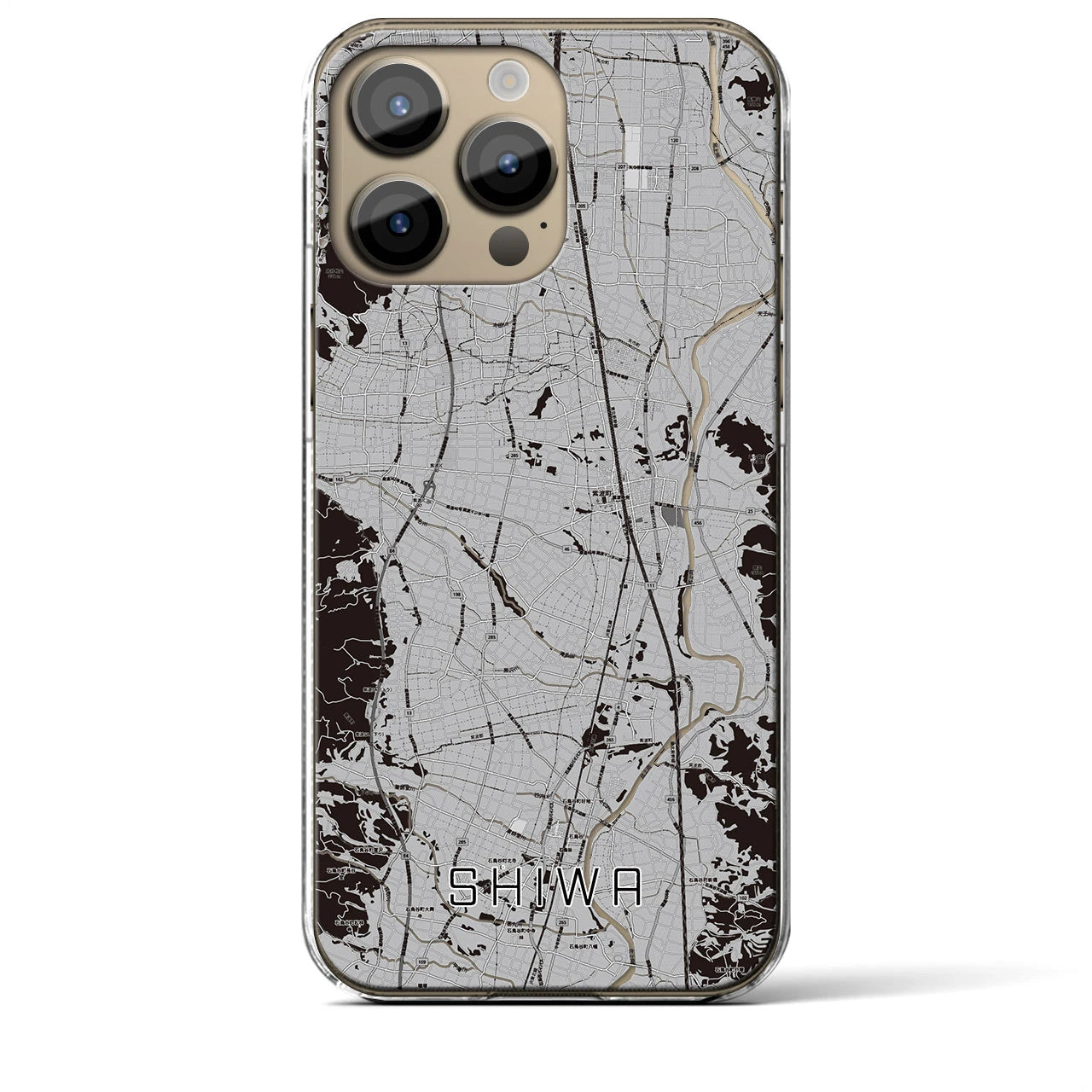 【紫波(岩手県)】地図柄iPhoneケース(クリアタイプ)