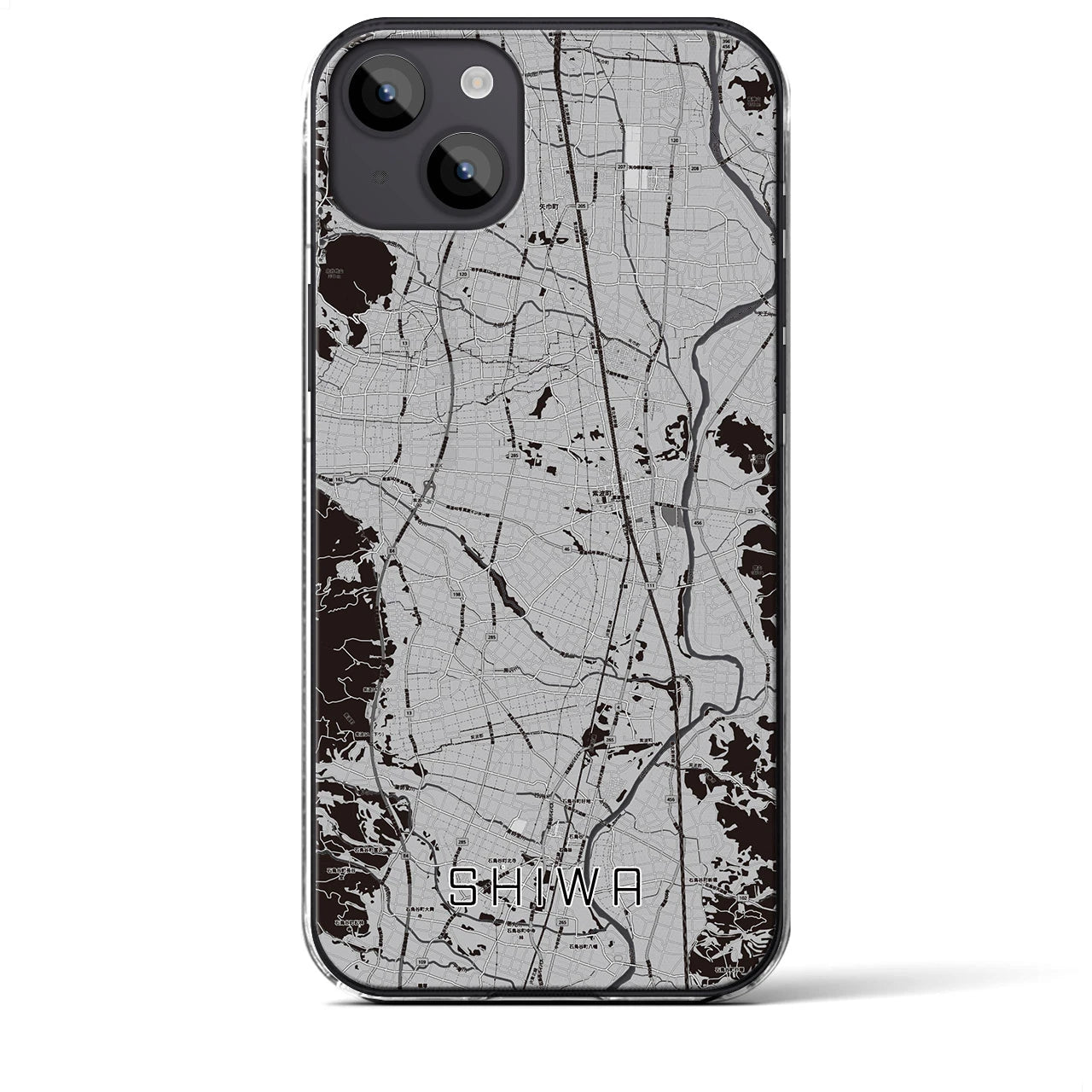 【紫波(岩手県)】地図柄iPhoneケース(クリアタイプ)