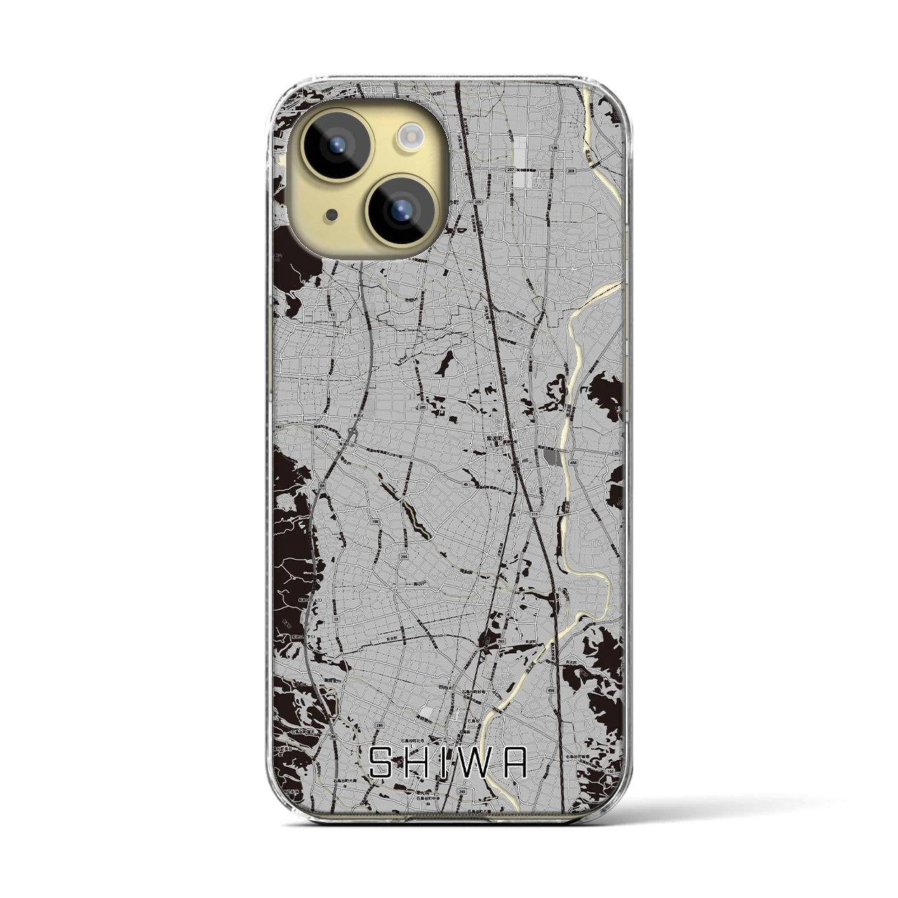 【紫波(岩手県)】地図柄iPhoneケース(クリアタイプ)