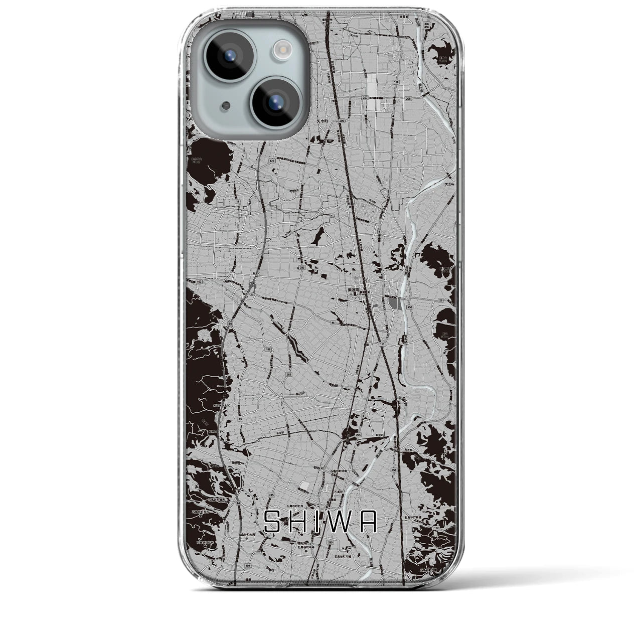 【紫波(岩手県)】地図柄iPhoneケース(クリアタイプ)