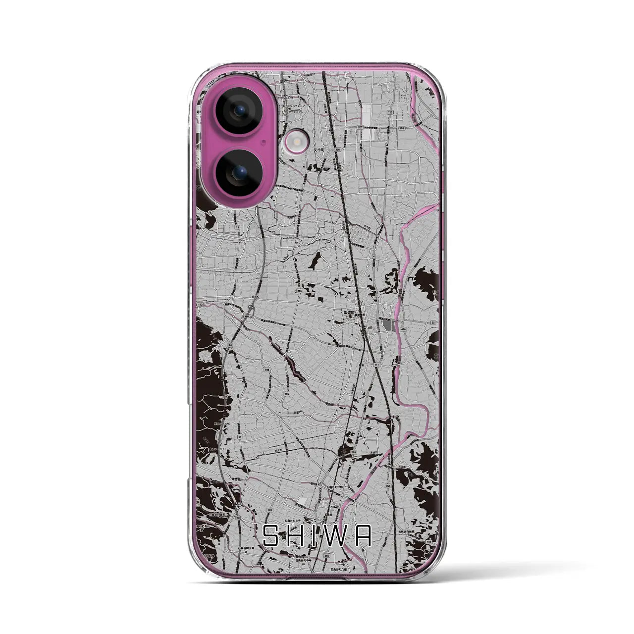 【紫波(岩手県)】地図柄iPhoneケース(クリアタイプ)