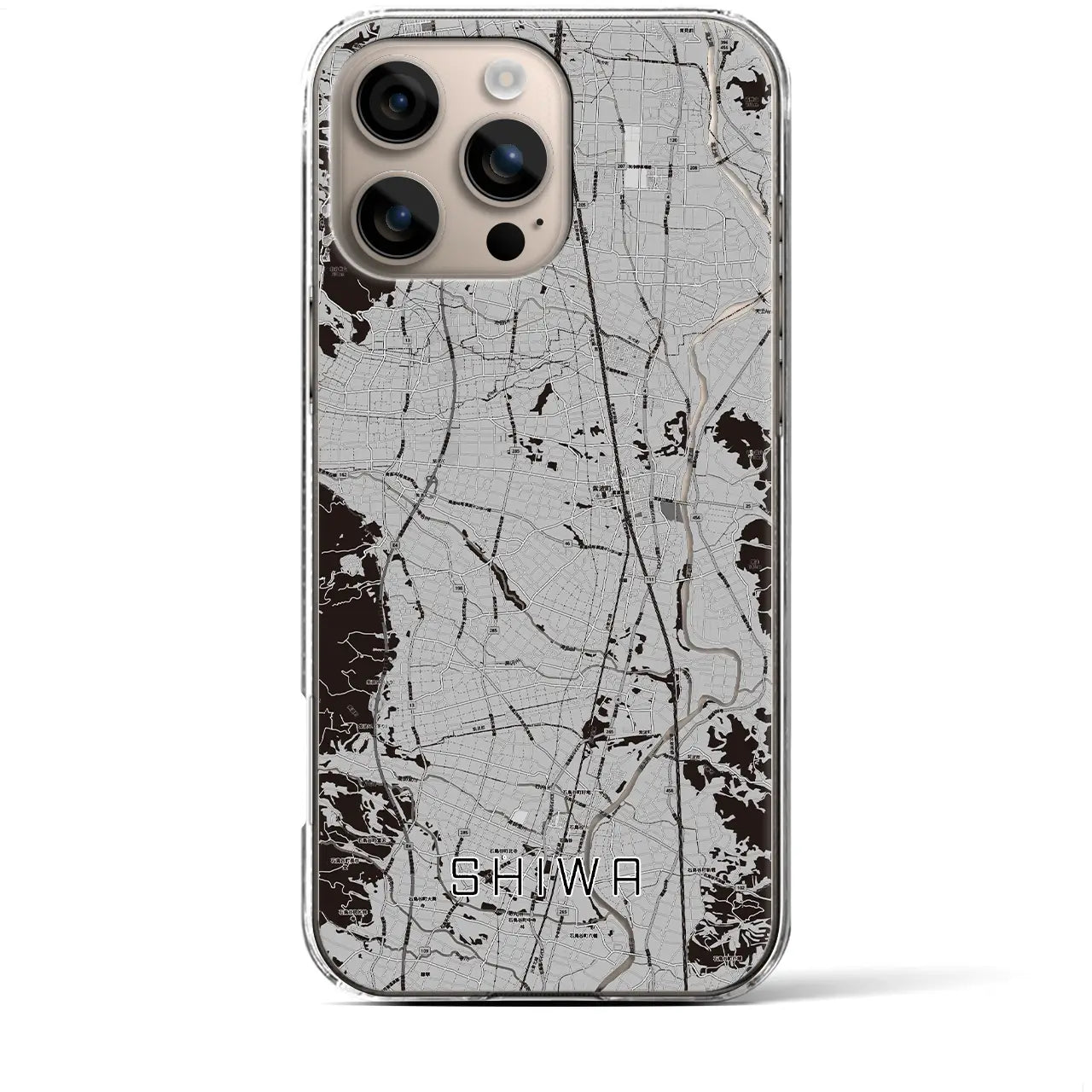 【紫波(岩手県)】地図柄iPhoneケース(クリアタイプ)