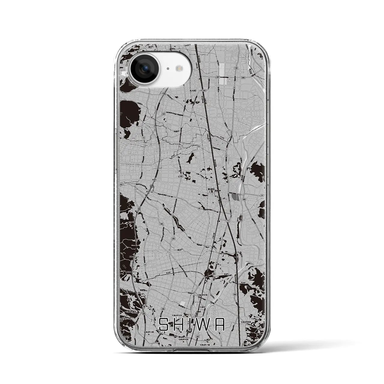 【紫波(岩手県)】地図柄iPhoneケース(クリアタイプ)