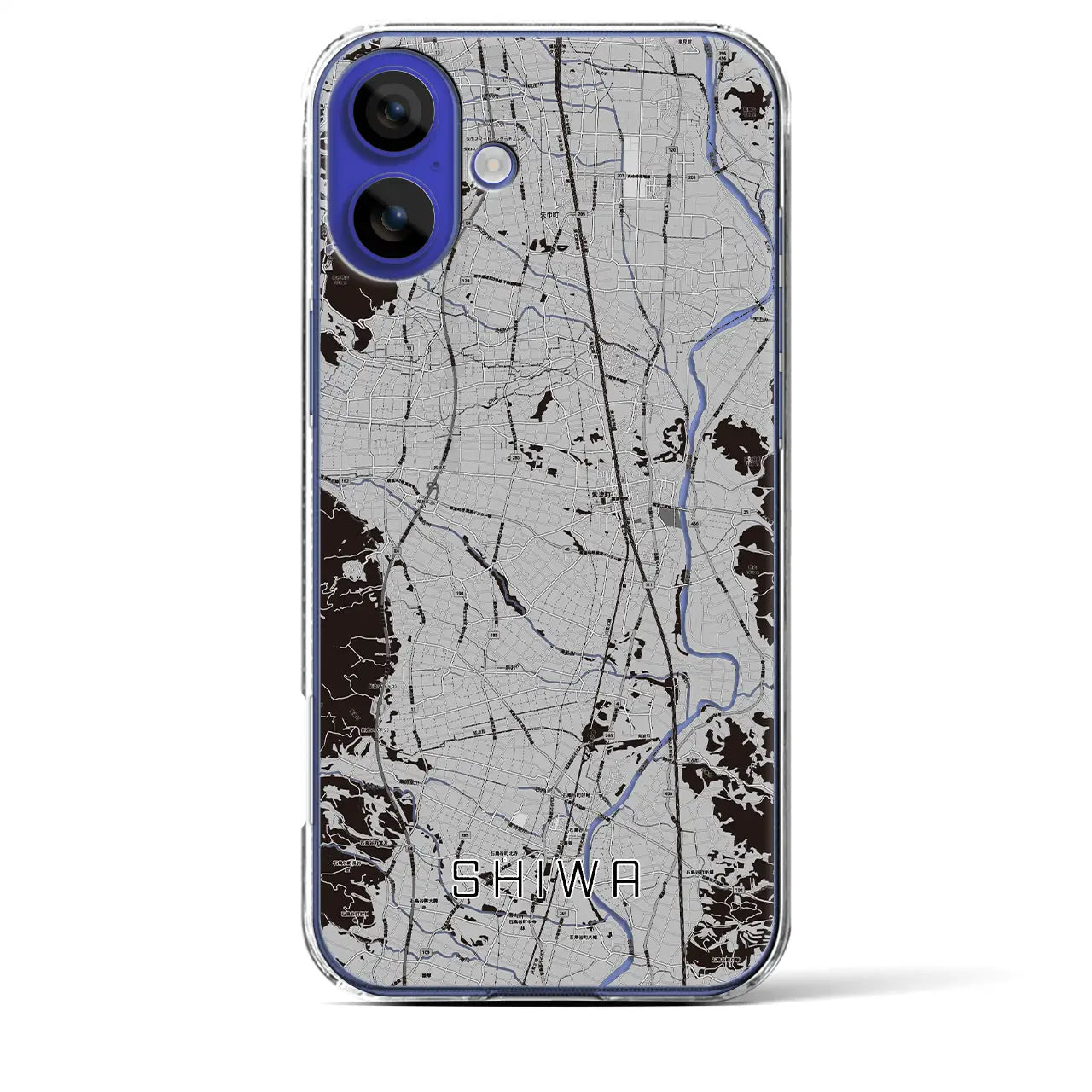【紫波(岩手県)】地図柄iPhoneケース(クリアタイプ)