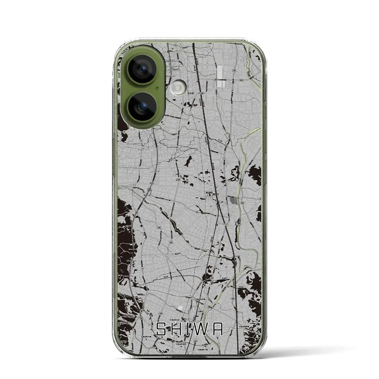 【紫波(岩手県)】地図柄iPhoneケース(クリアタイプ)