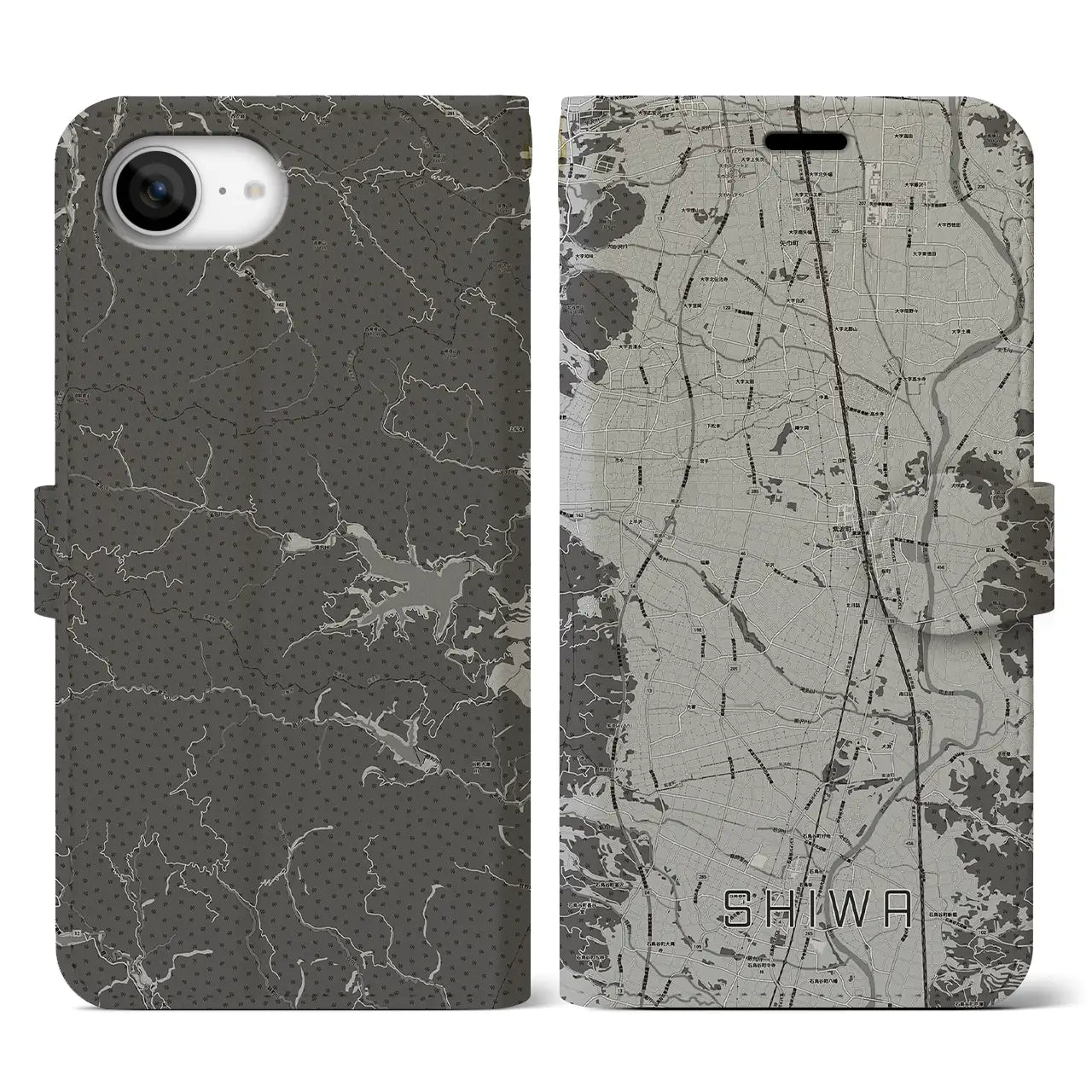 【紫波(岩手県)】地図柄iPhoneケース(手帳タイプ)