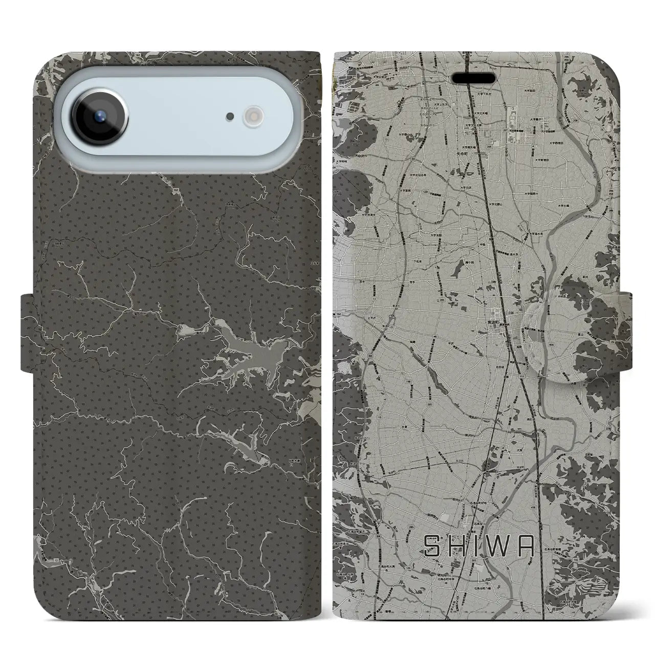 【紫波(岩手県)】地図柄iPhoneケース(手帳タイプ)