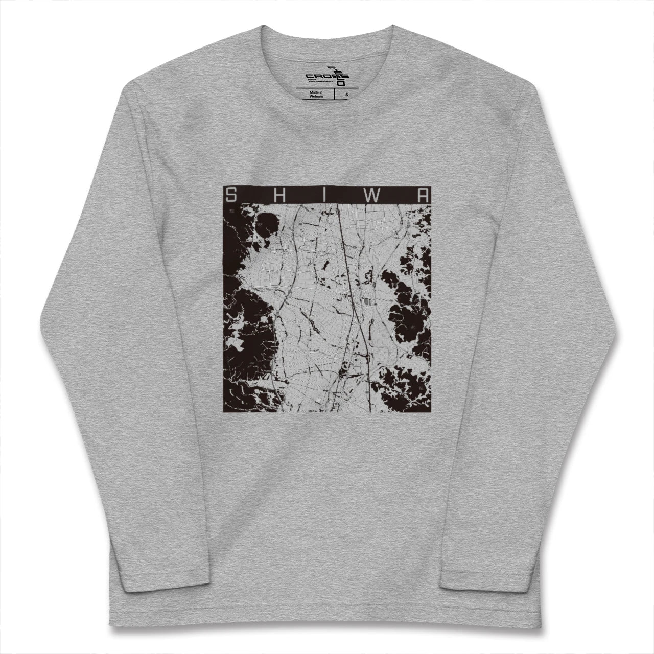 【紫波(岩手県)】地図柄ロングスリーブTシャツ